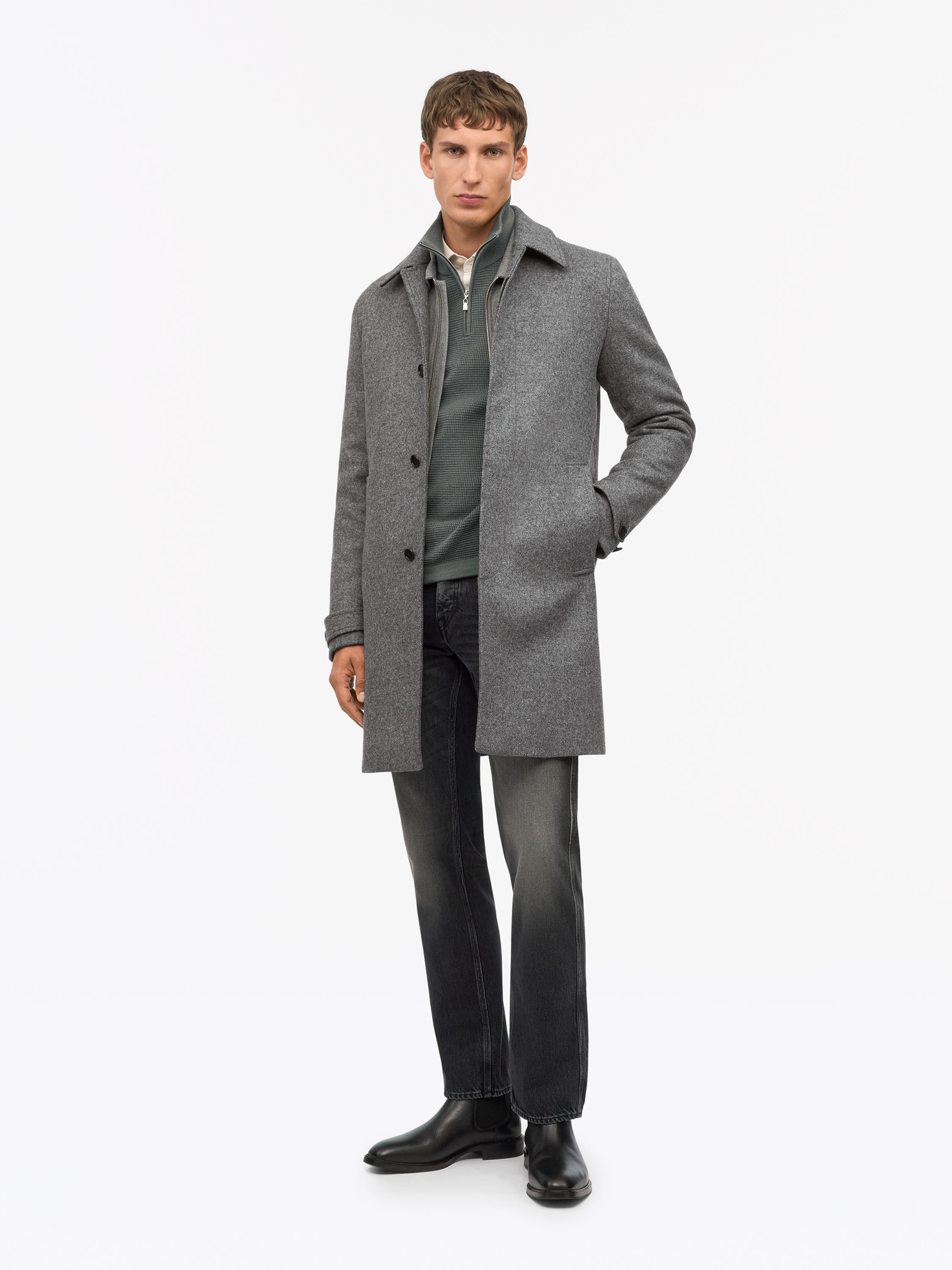 Manteau en Laine Recyclée Cane