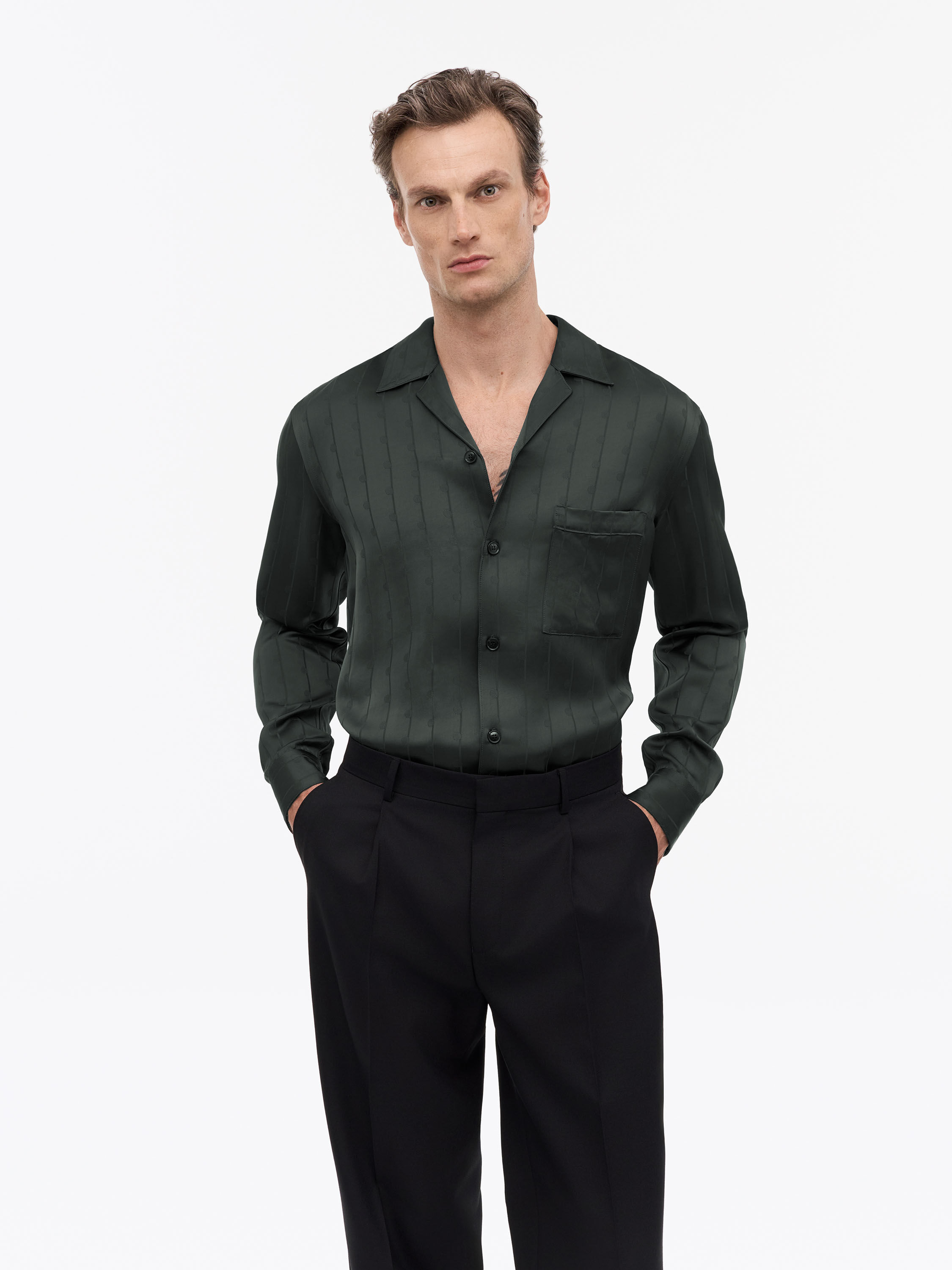 Perona Stripe Jacquard Shirt