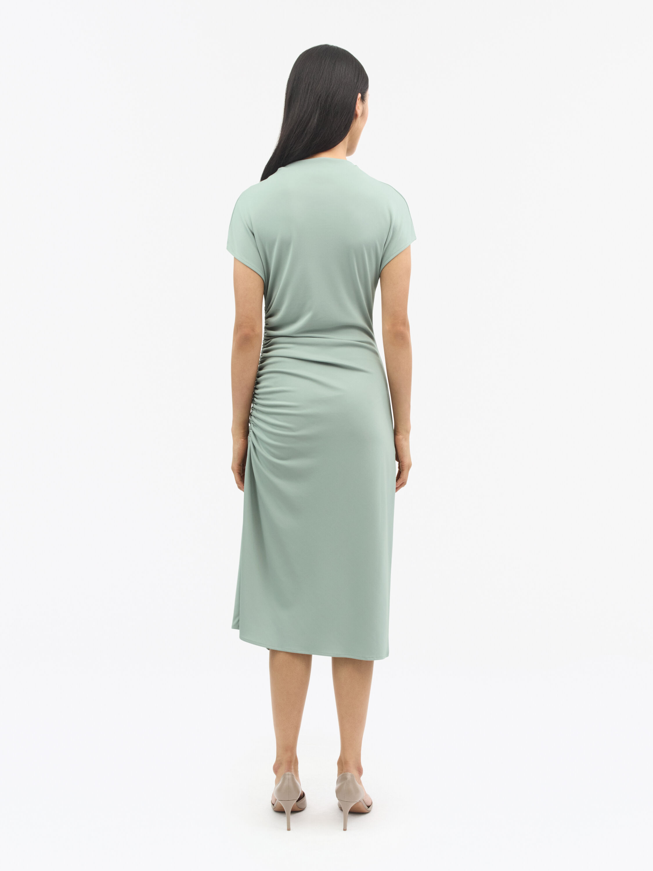 Aliz Sleeveless Draped Dress