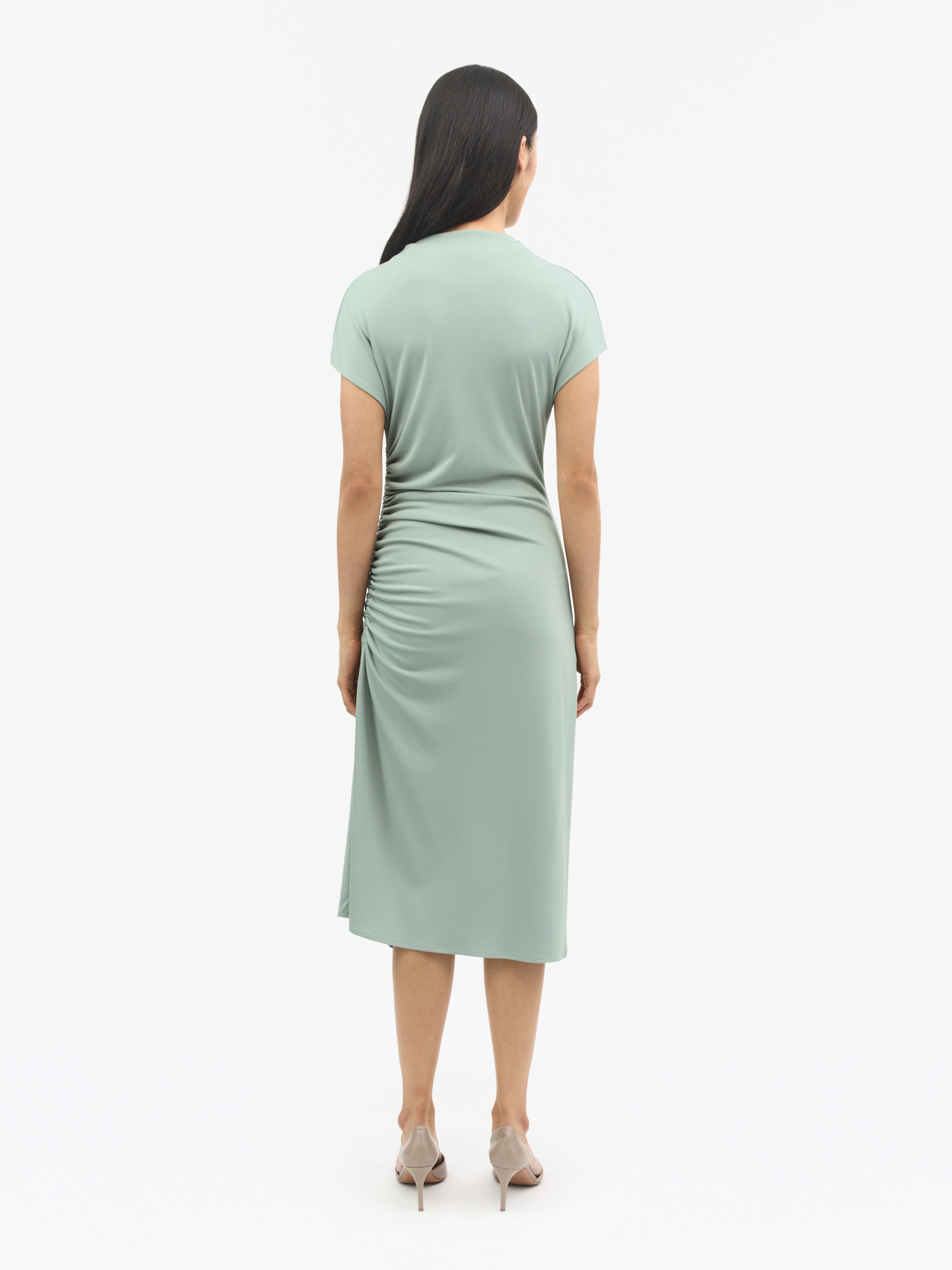 Aliz Sleeveless Draped Dress