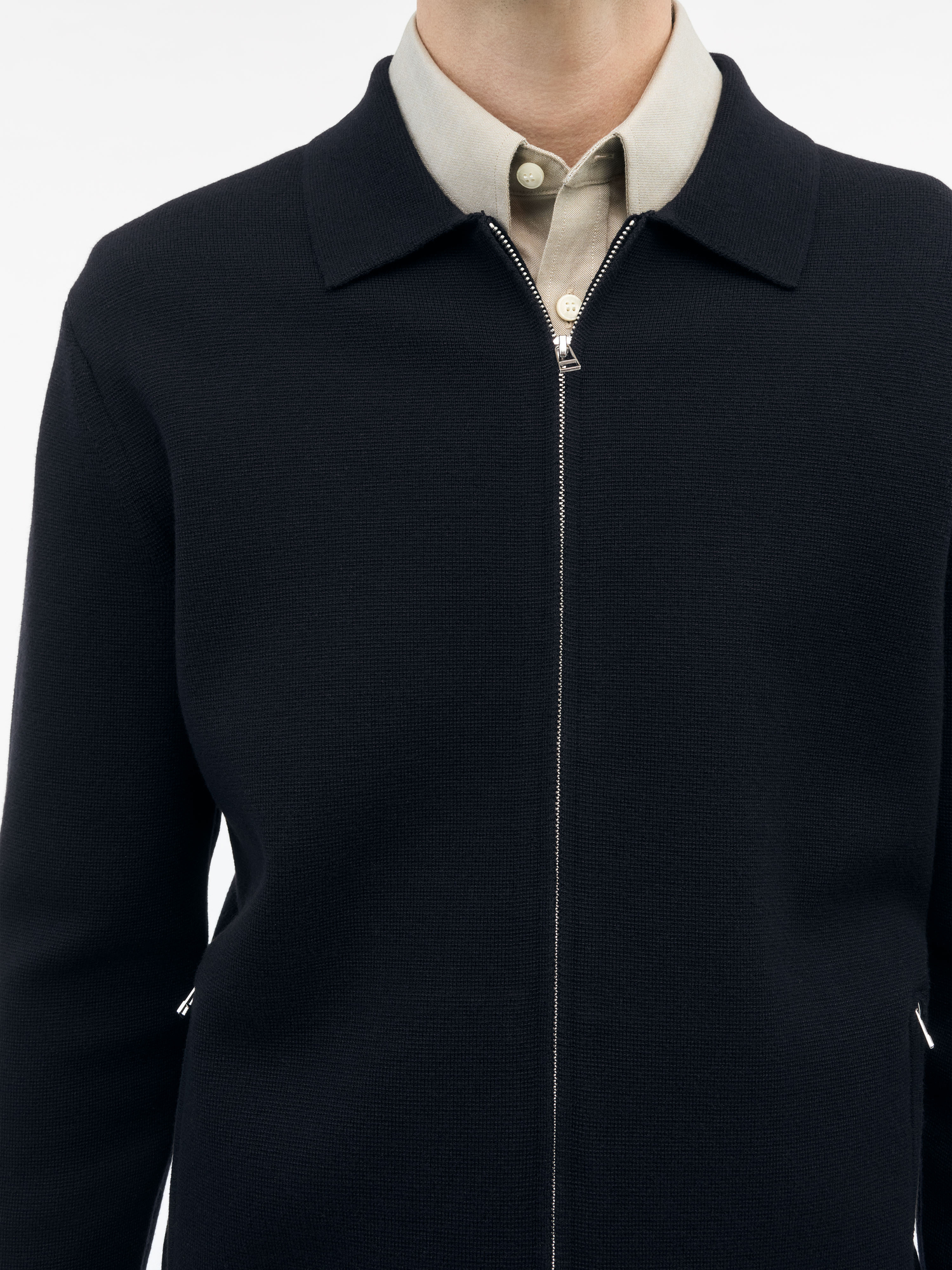 Celyn Wool Blend Zip-up Cardigan