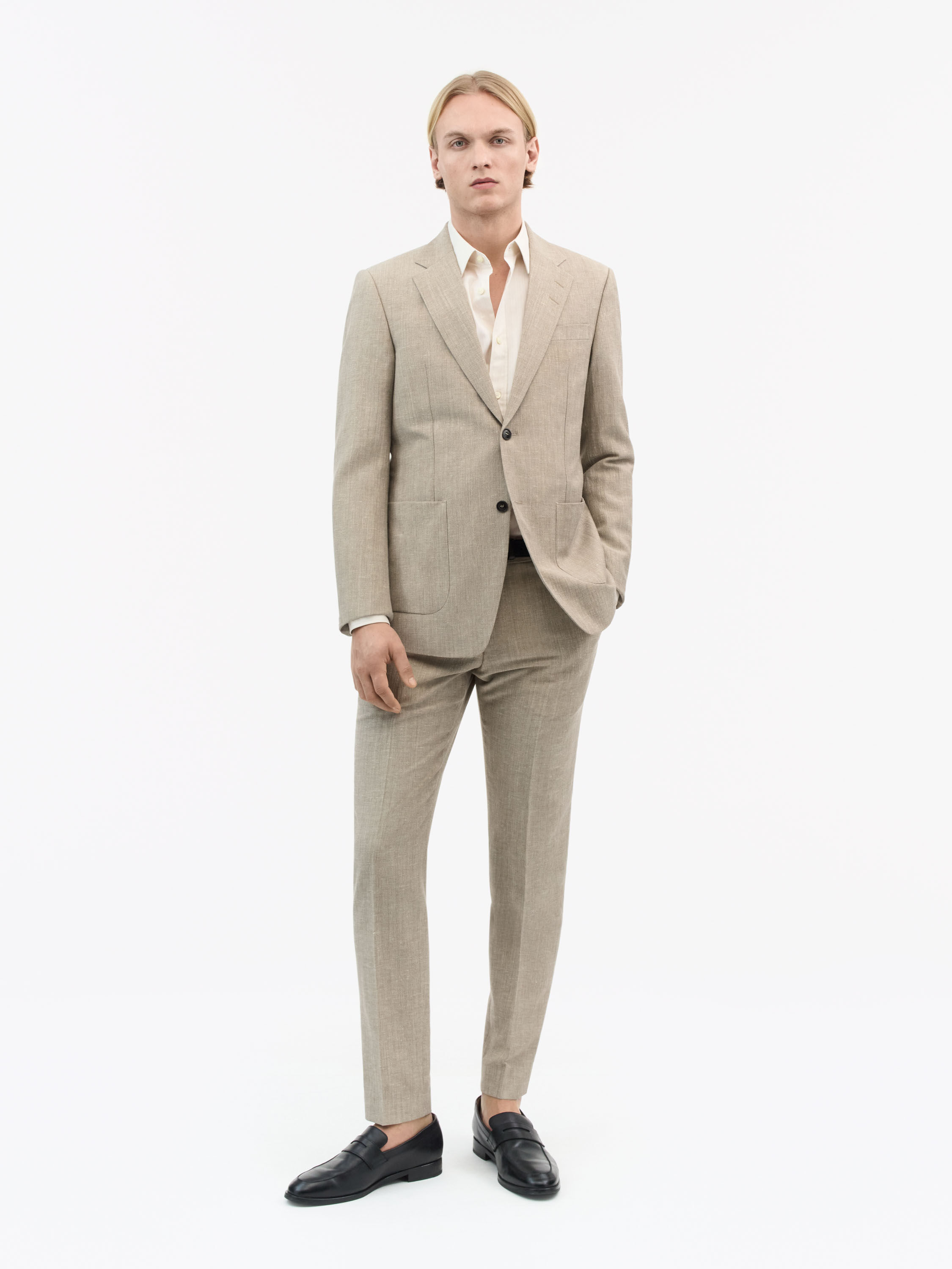 Justin P Slim-Fit Jacke aus Leinen