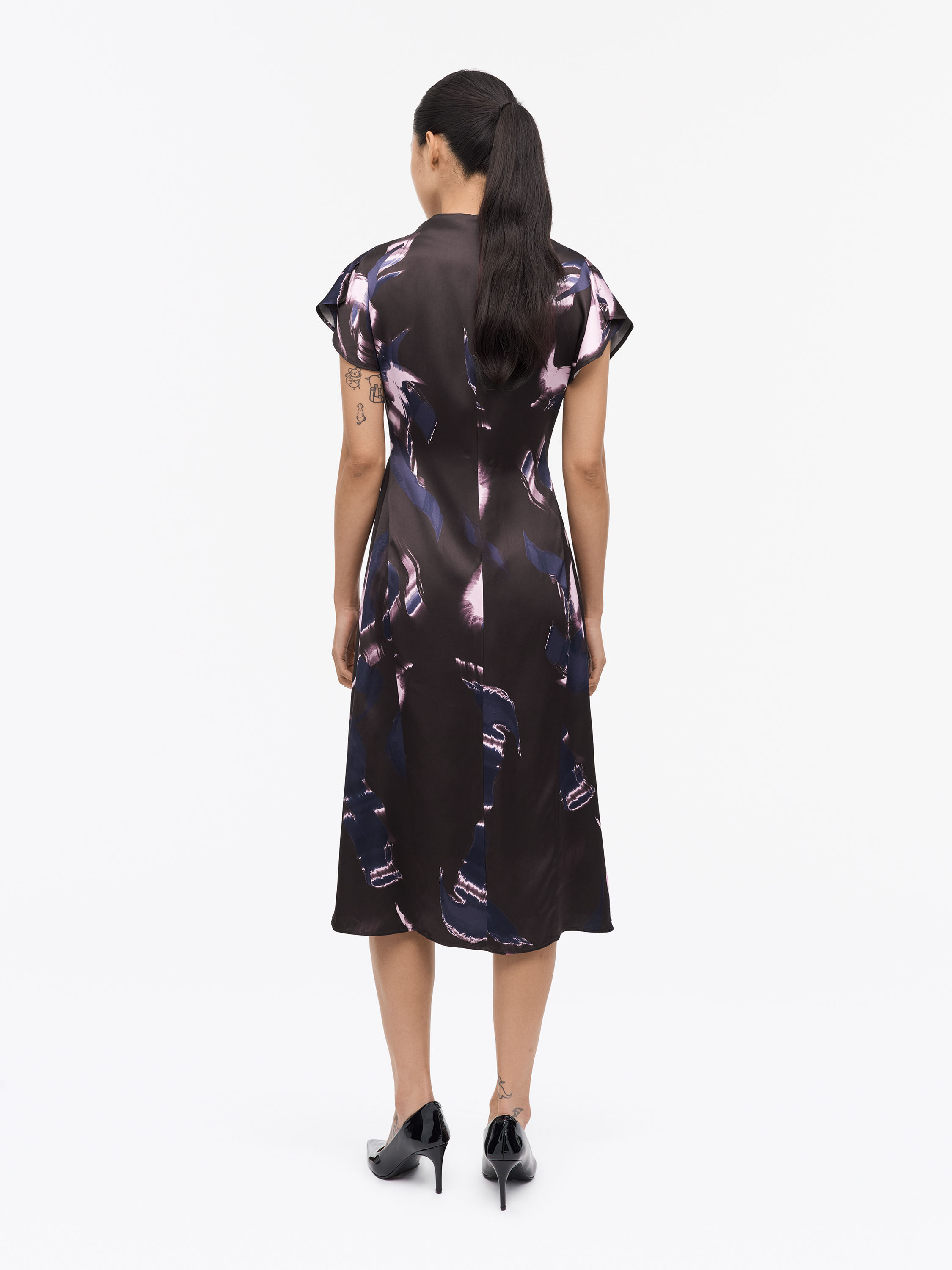 Leilani Draped Satin Dress