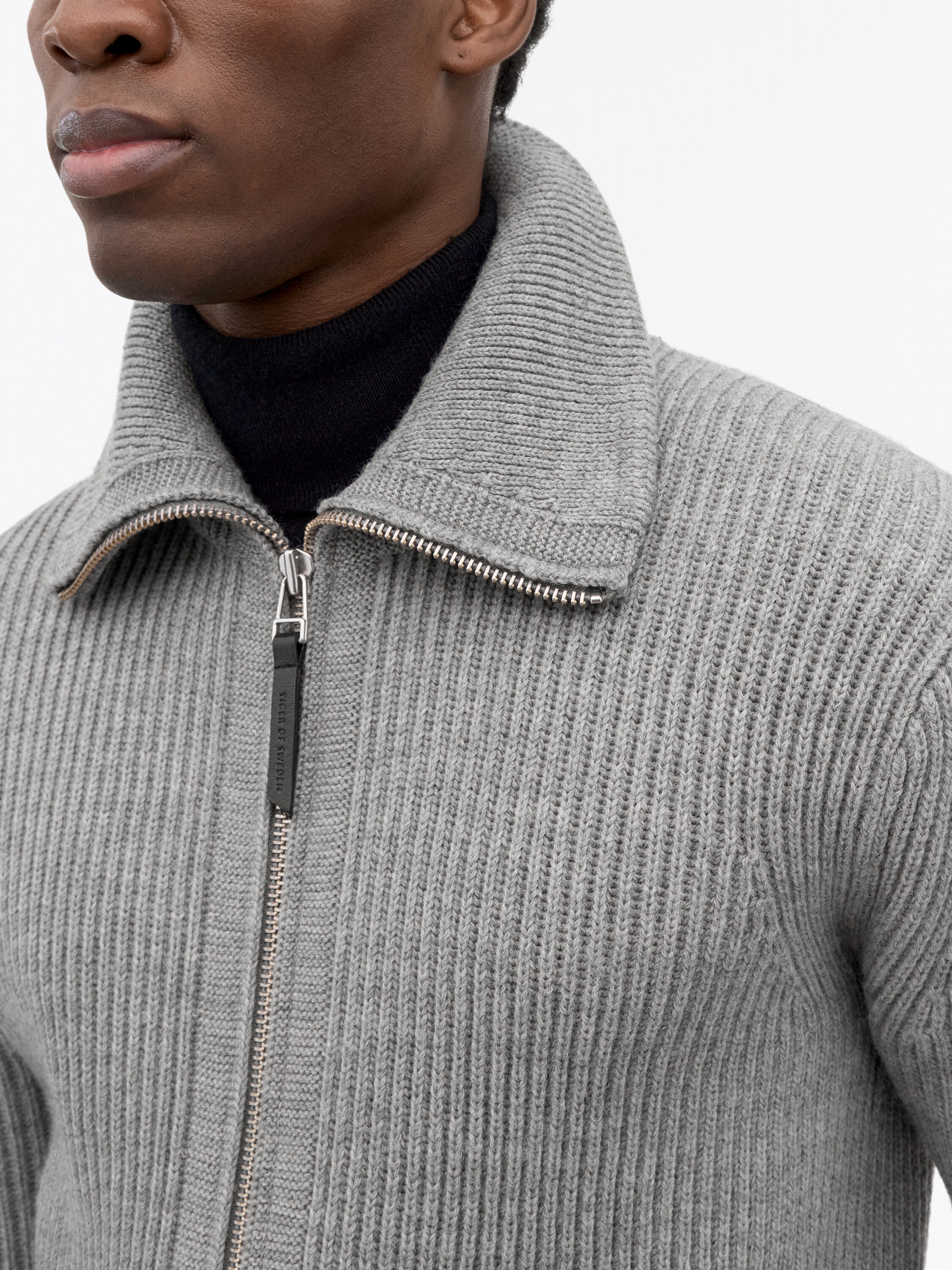 Niall Zip-Up Wool Cardigan