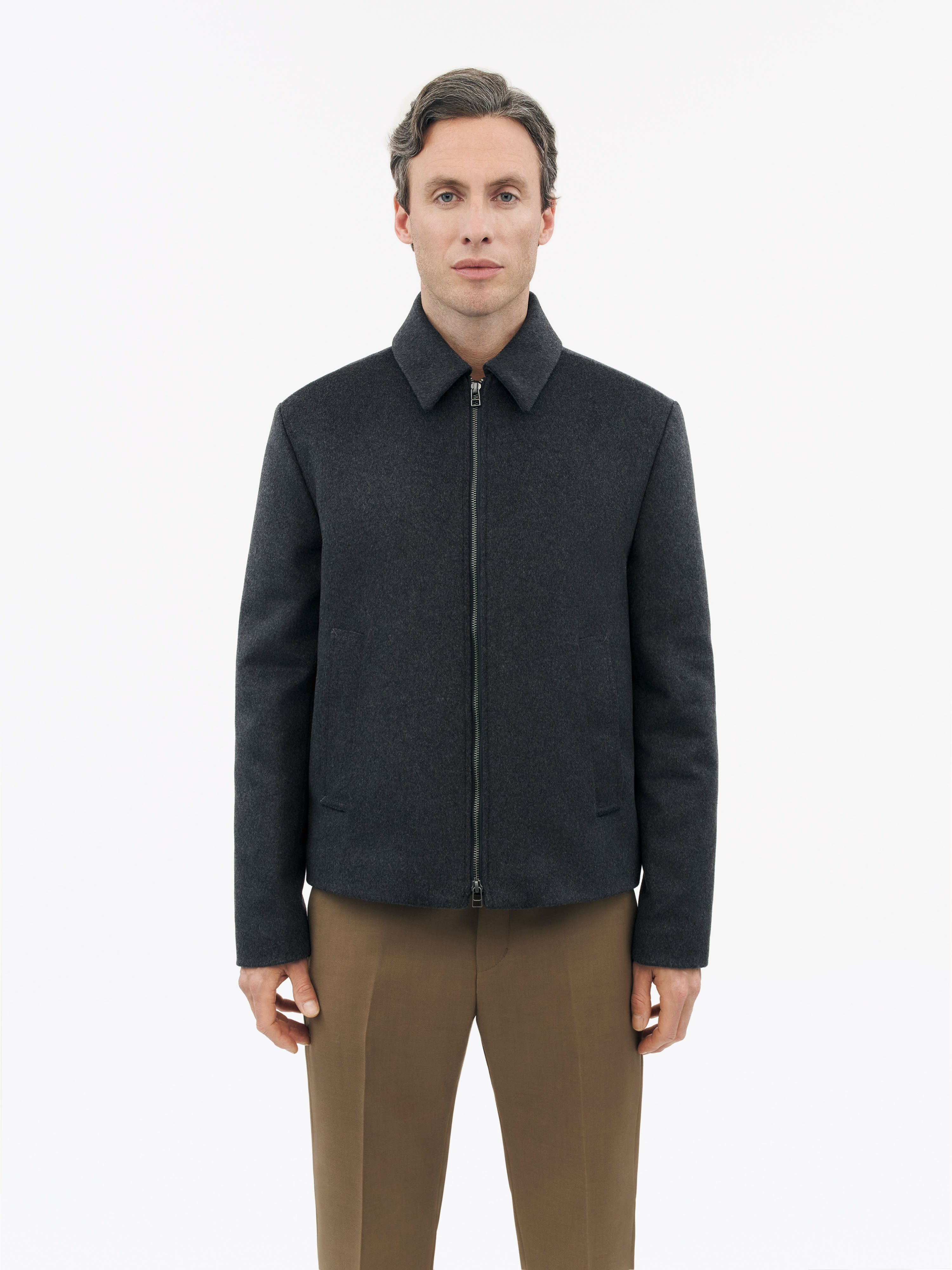 Elmeri Zip-Up Wool Blend Jacket