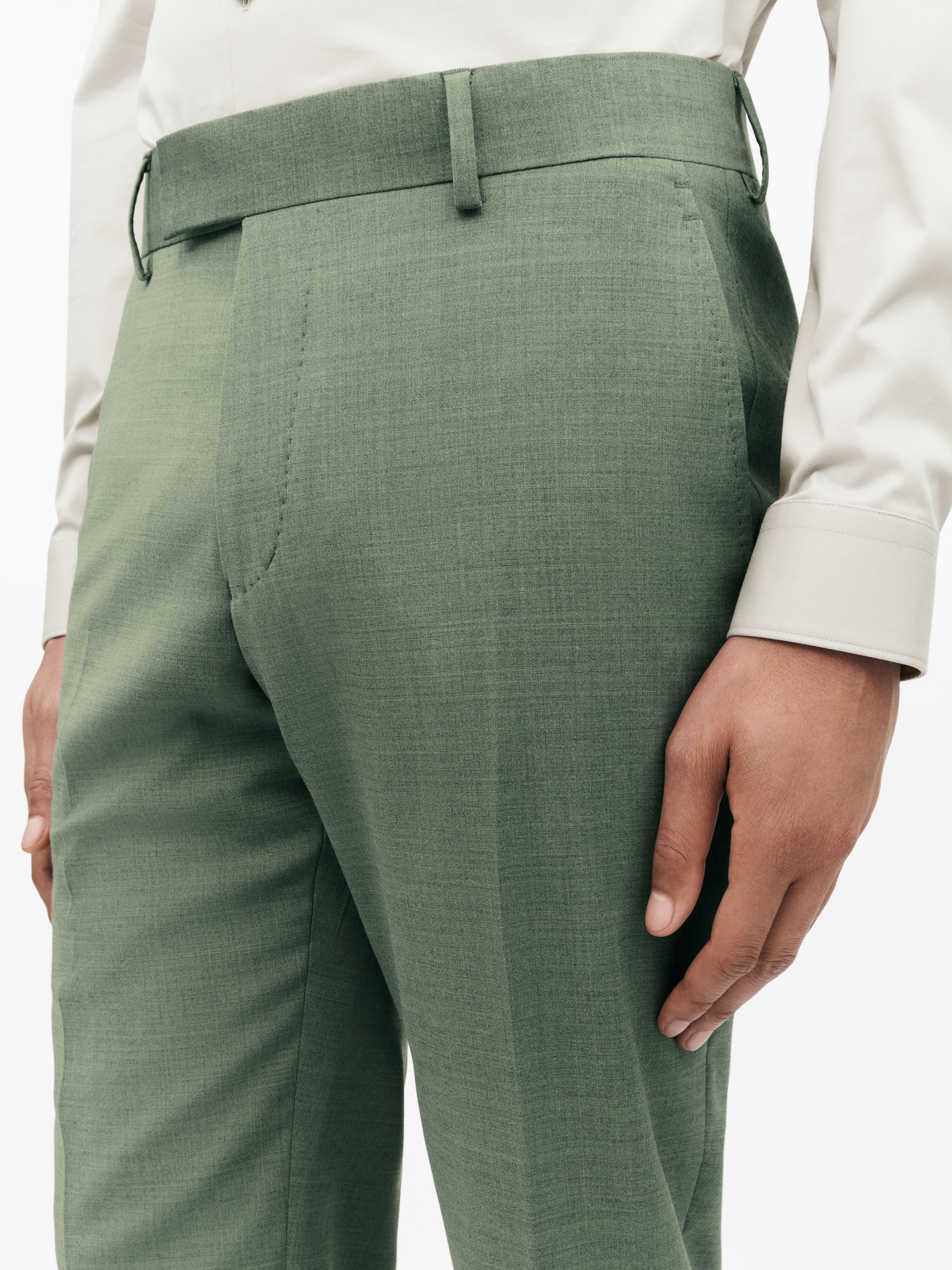 Tenuta Slim Fit Wool Blend Trousers