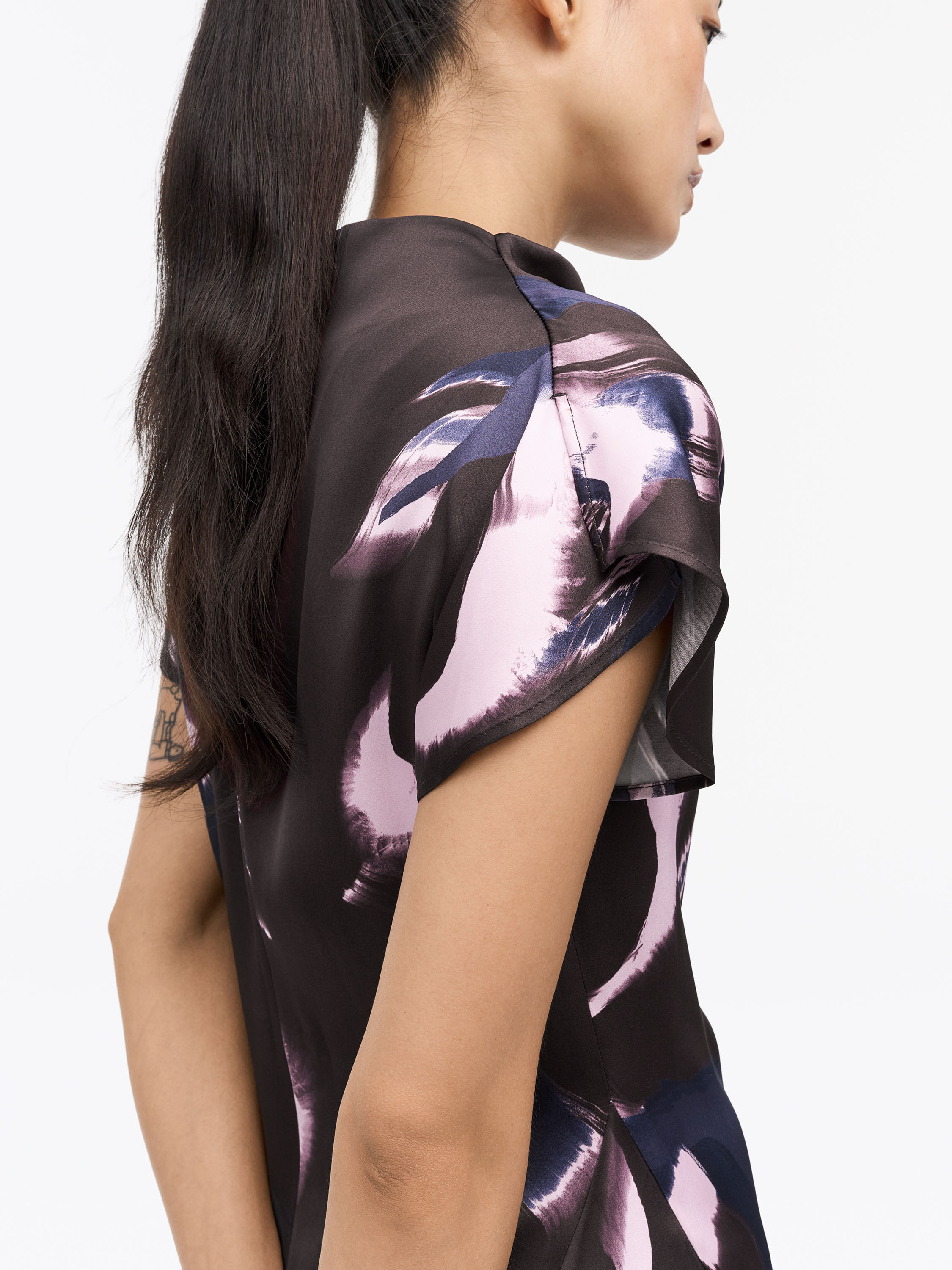 Leilani Draped Satin Dress