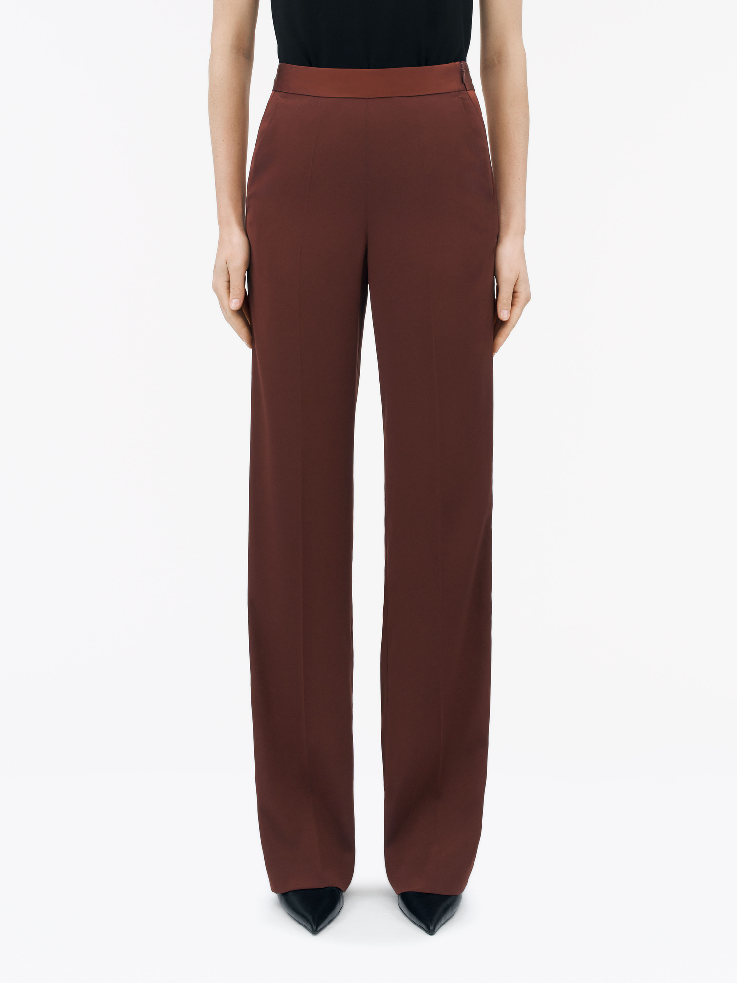 Editea Trousers In Satin