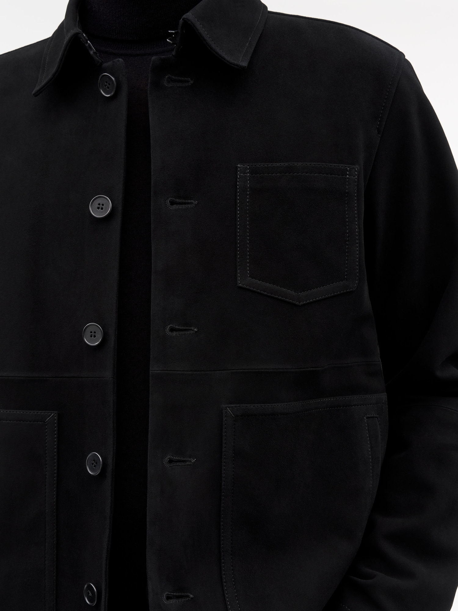 Leeor L Weiches Wildleder-Jacke