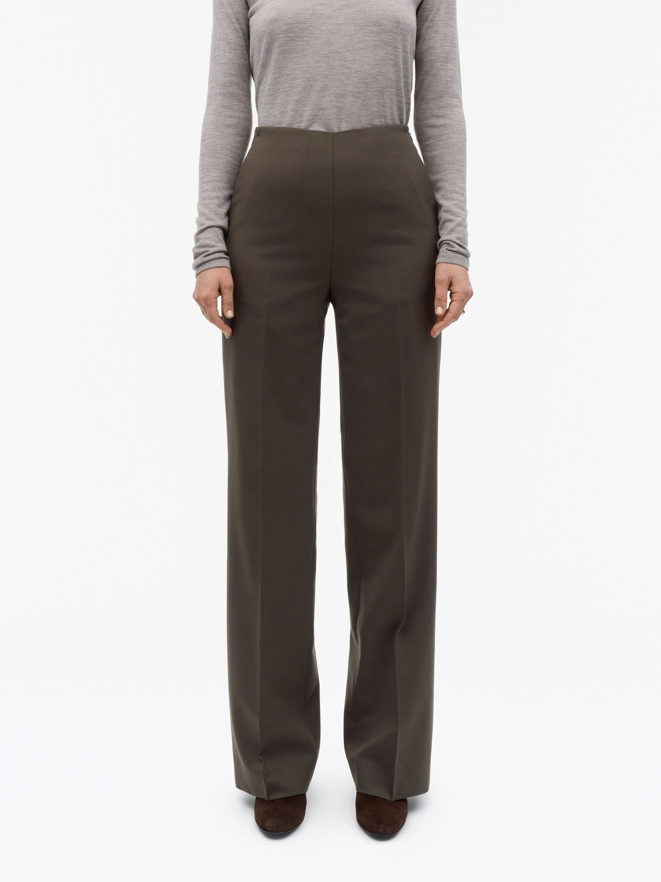 Eliwiraa Brown Wool Suit