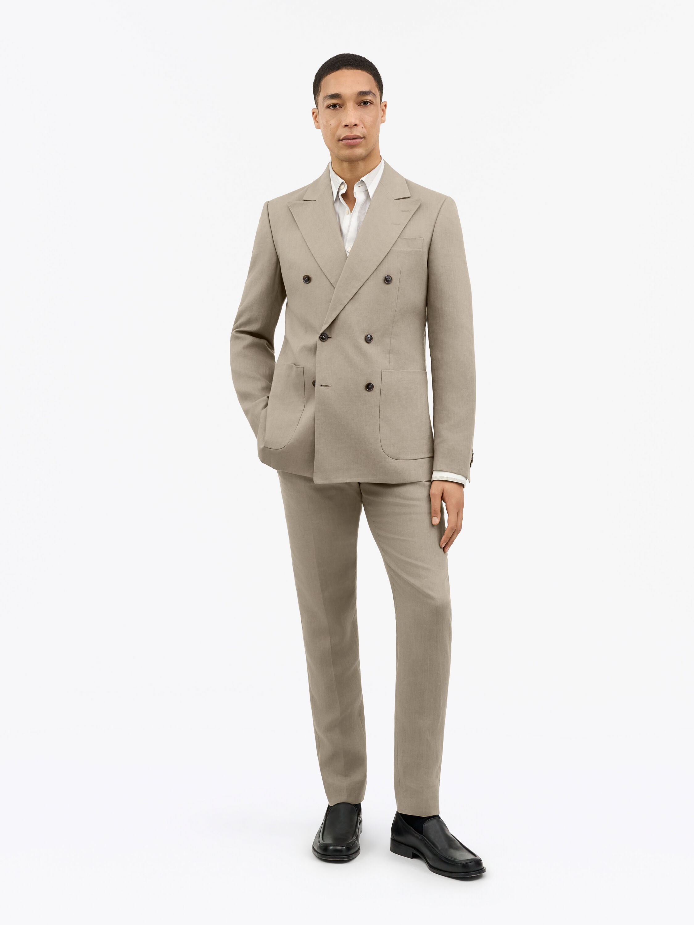 Veste Crois&eacute;e En Lin Joachim