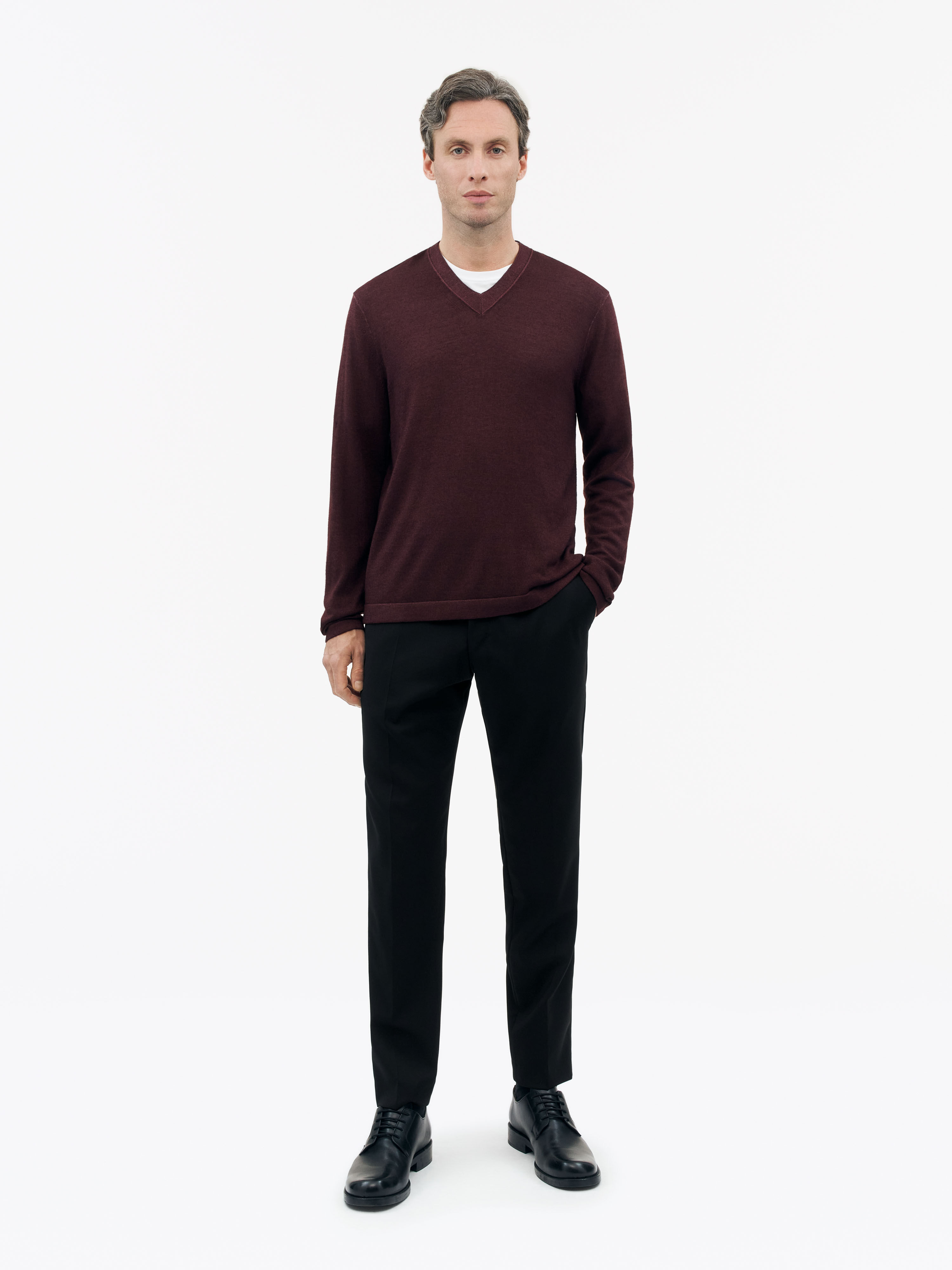 Finn V-Neck Merino Wool Sweater