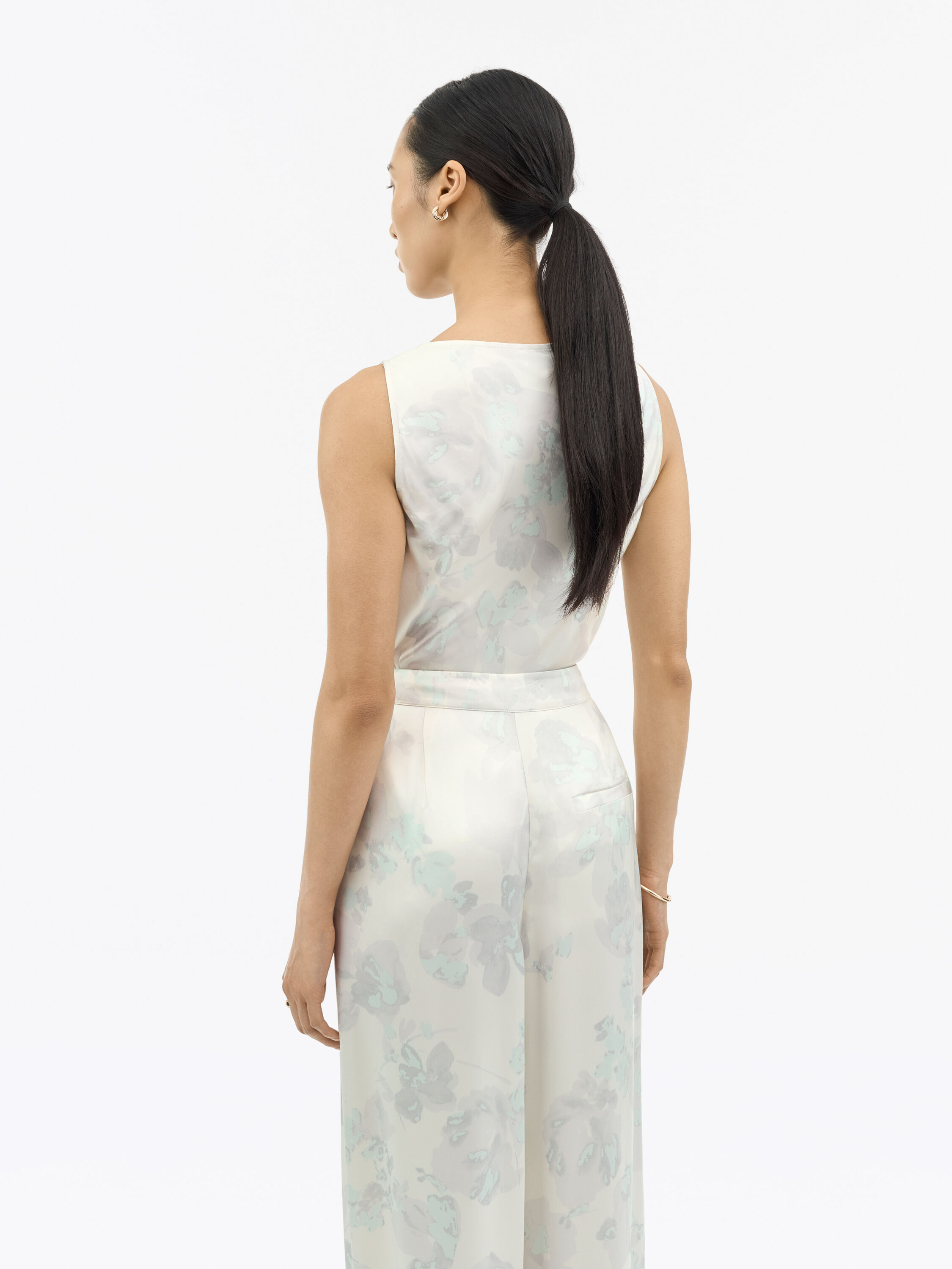 Helvie Floral Satin Top