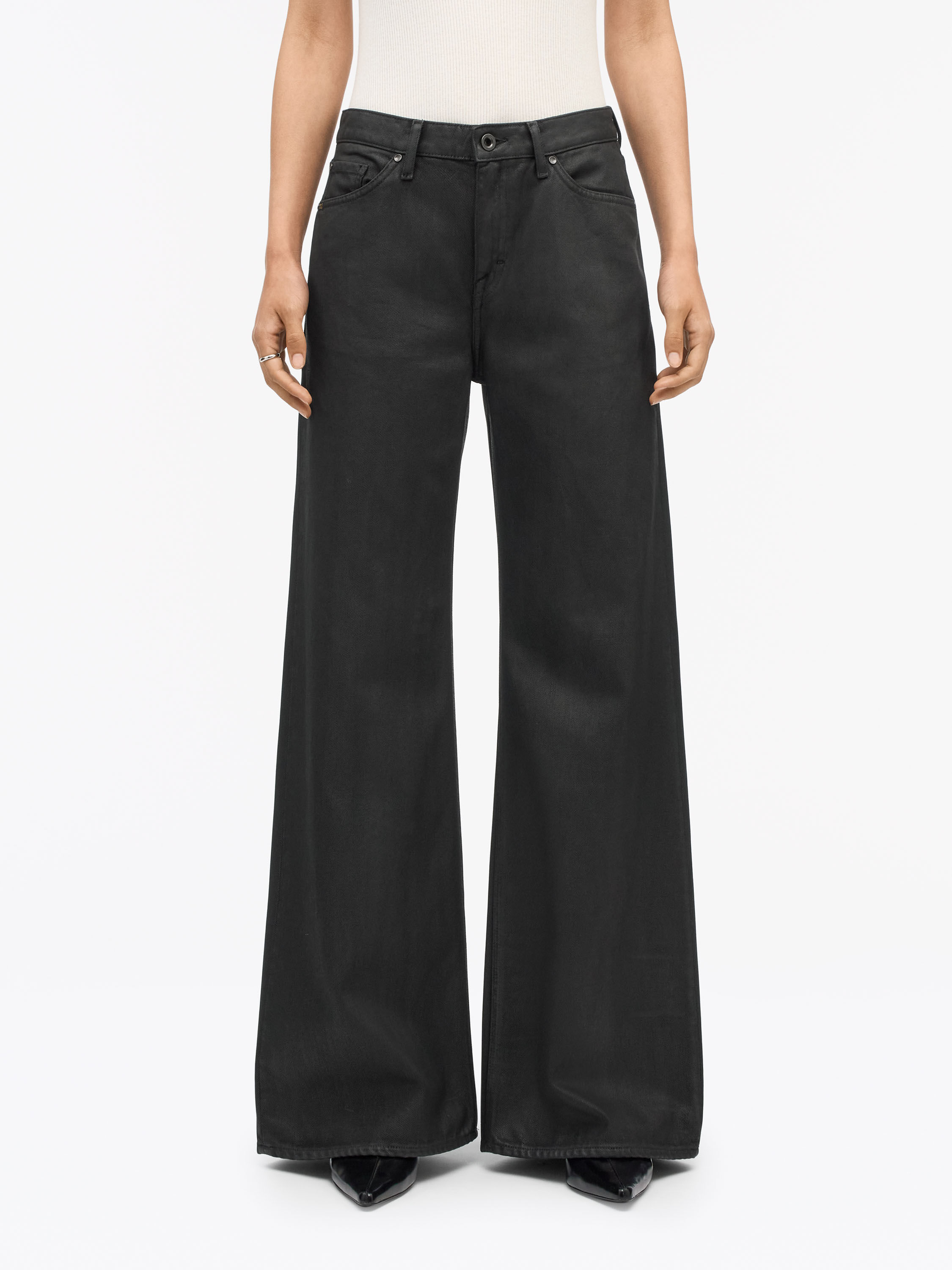 Jean en Denim Enduit Kinne