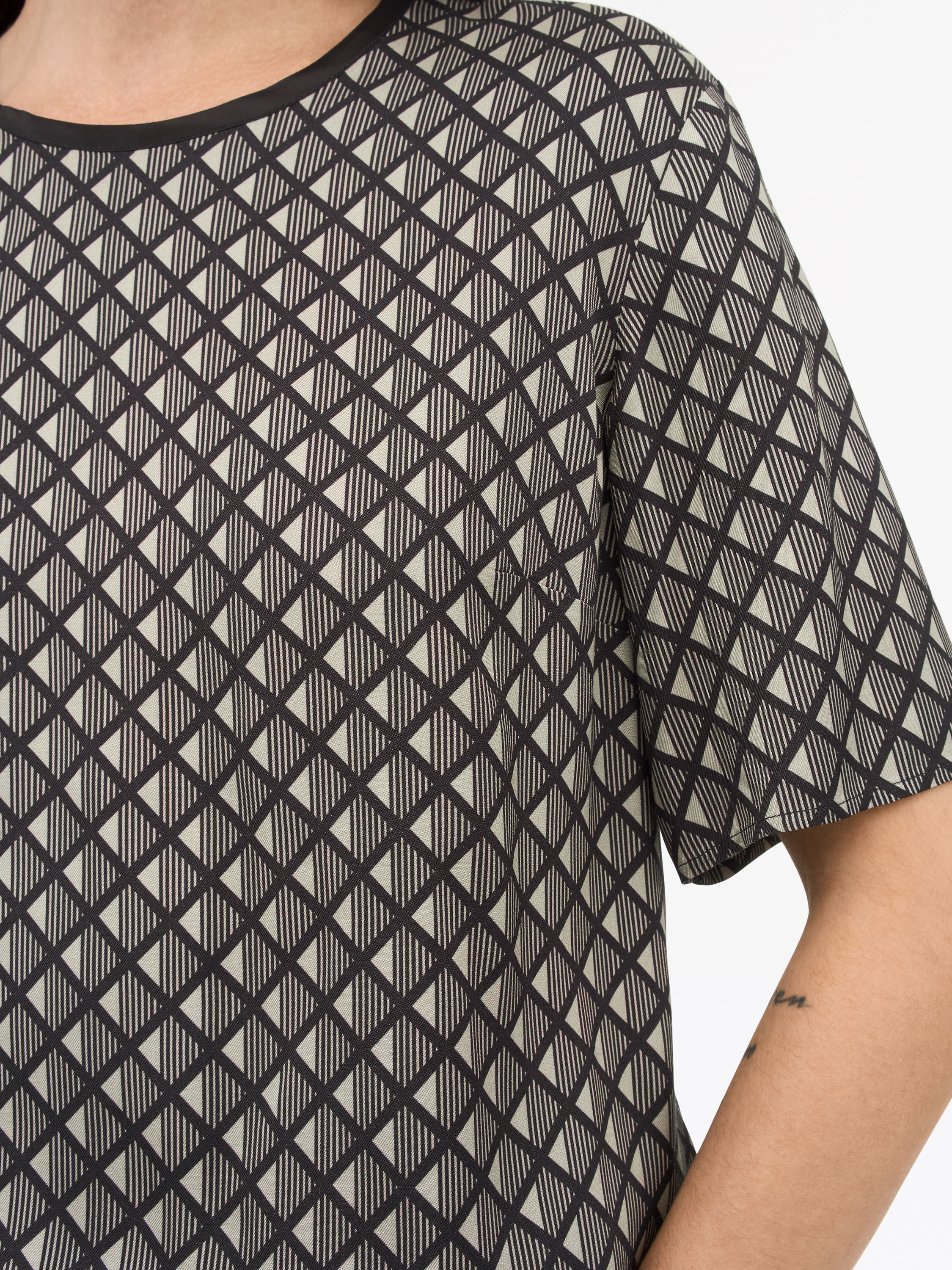 Robyn Draped Printed Blouse