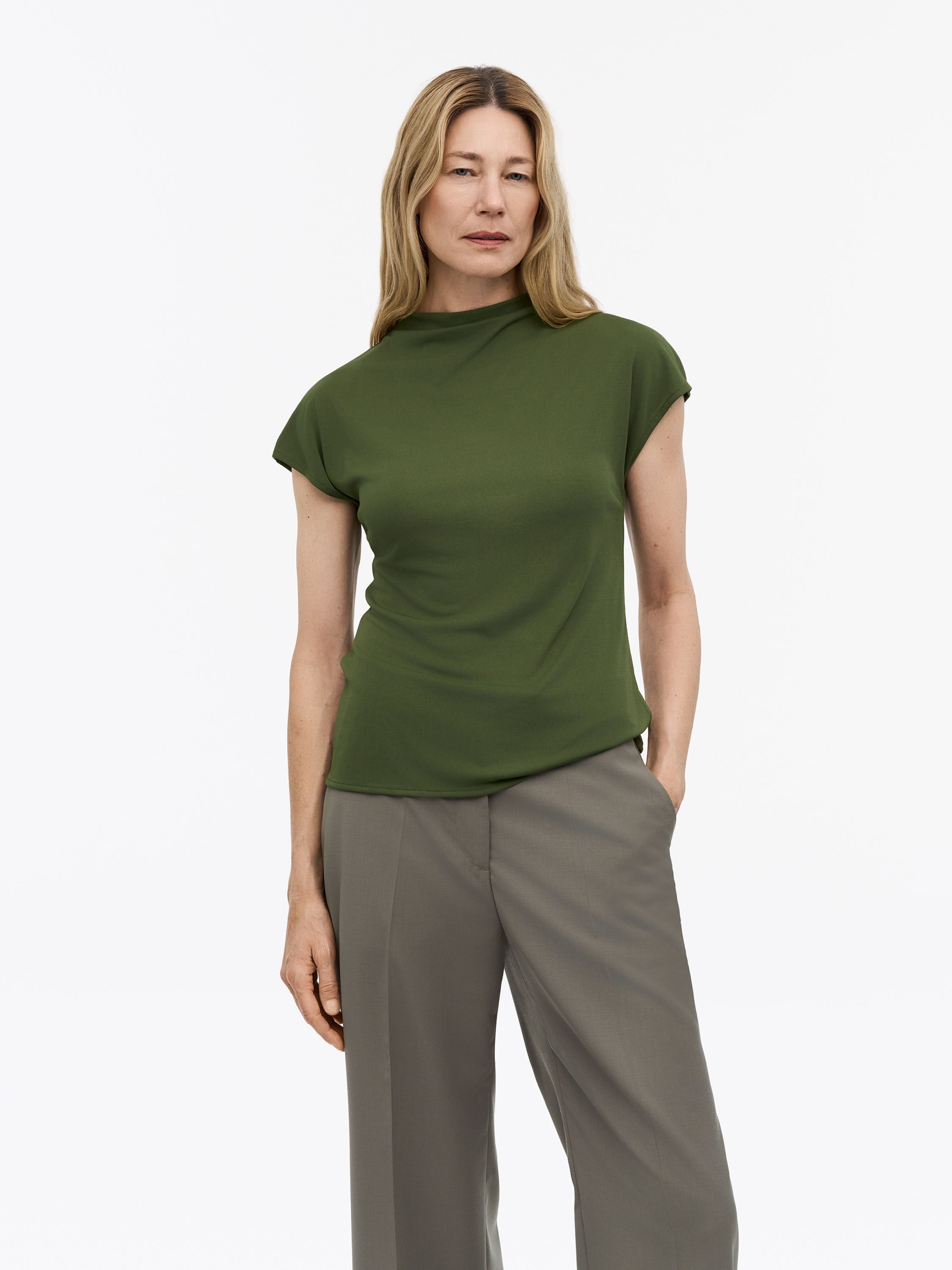 Alitta Slim Cap-Sleeve Top