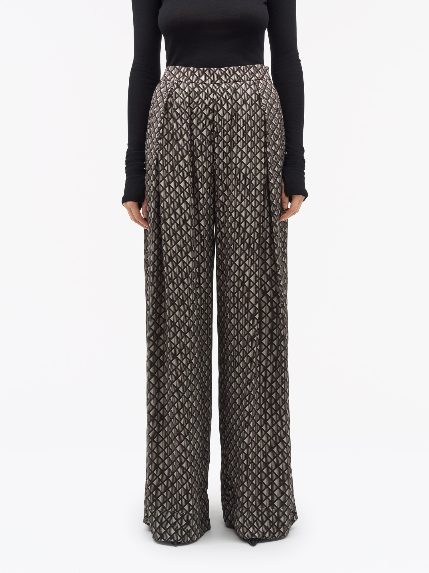 Cora Printed Draped Trousers