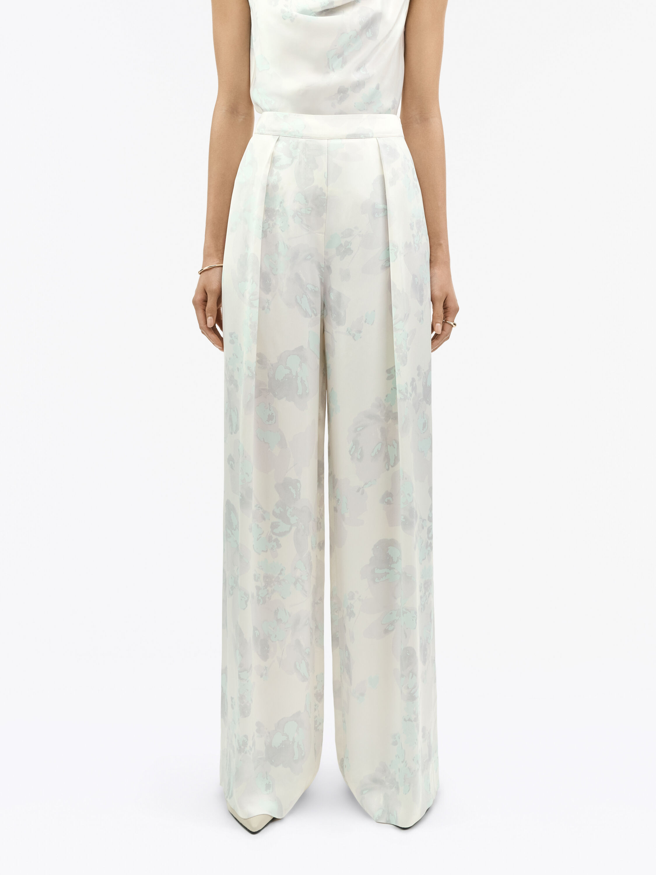 Cora Floral Satin Trousers