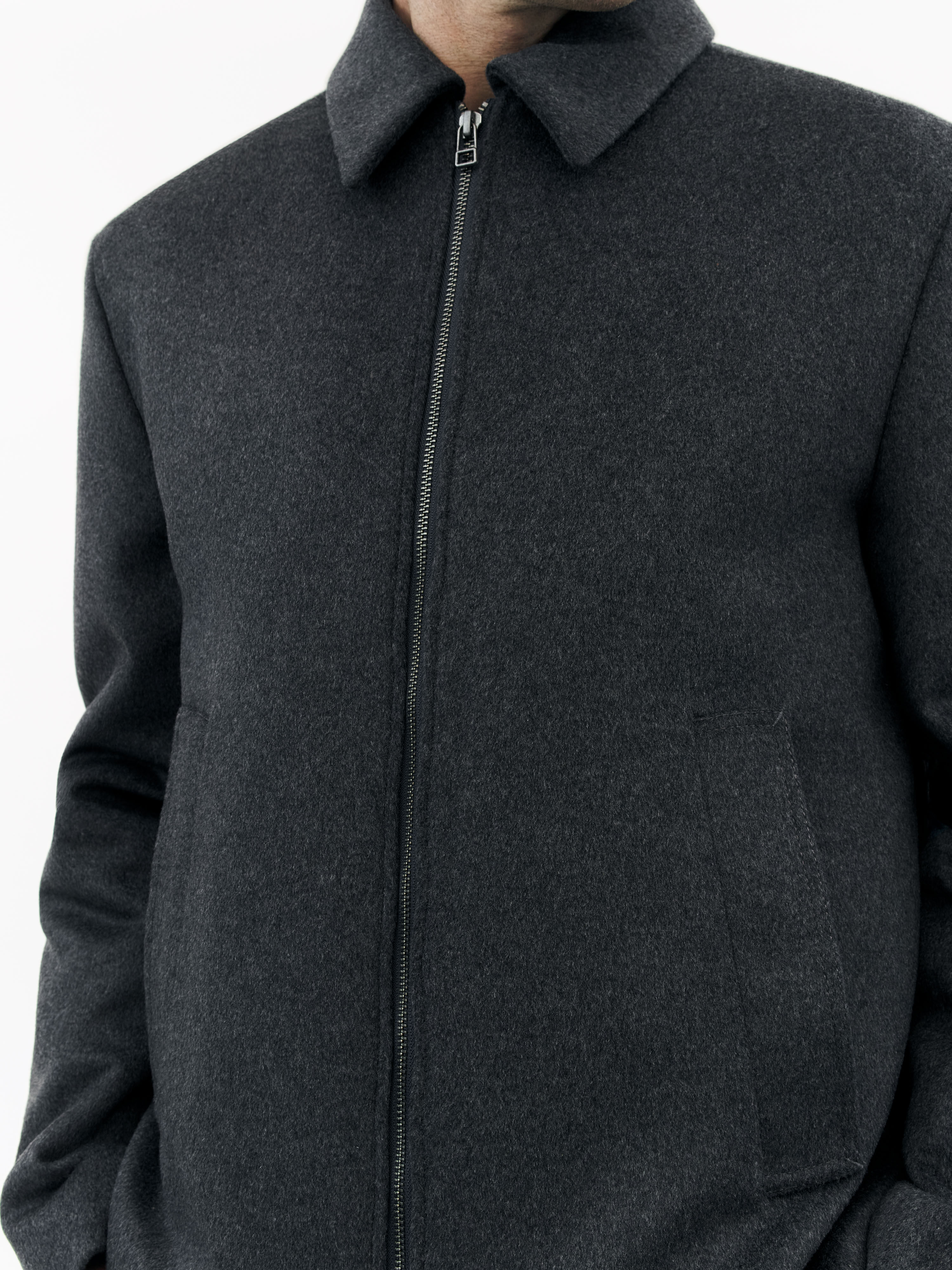Elmeri Zip-Up Wool Blend Jacket
