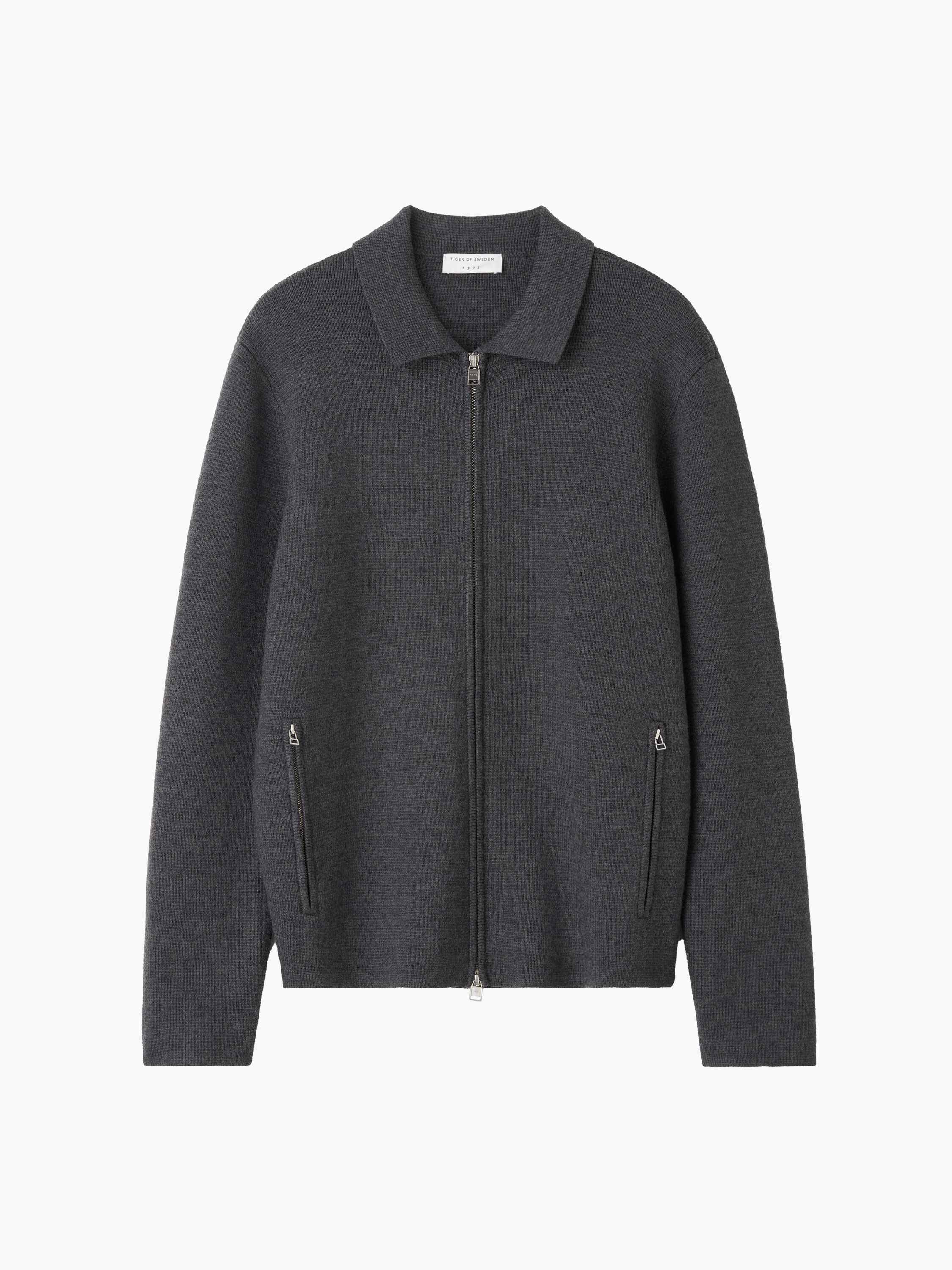 Benedict Zip Strickjacke Aus Wolle