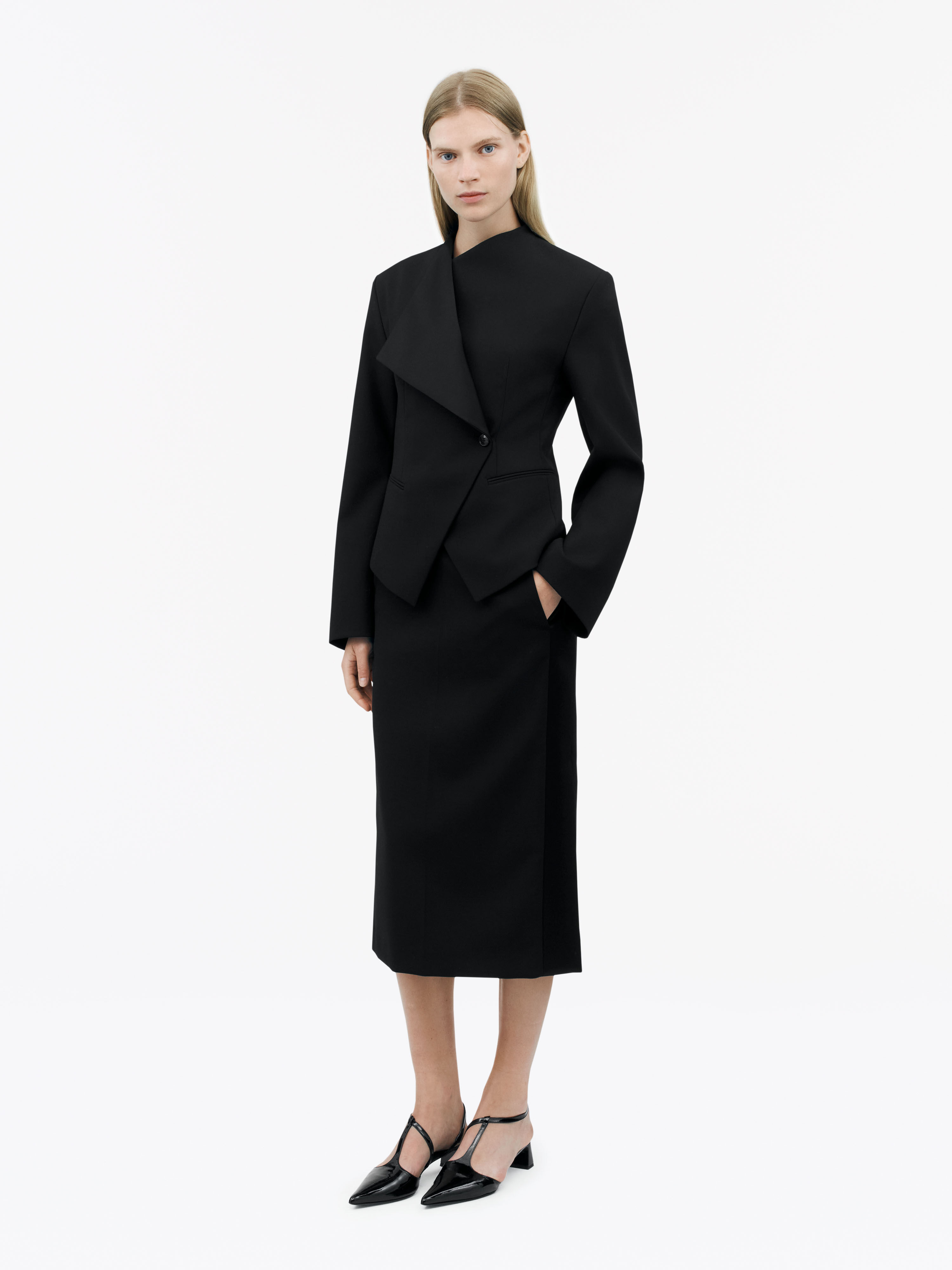 Sort Audris-jakke med bred overlapning | Tiger Of Sweden