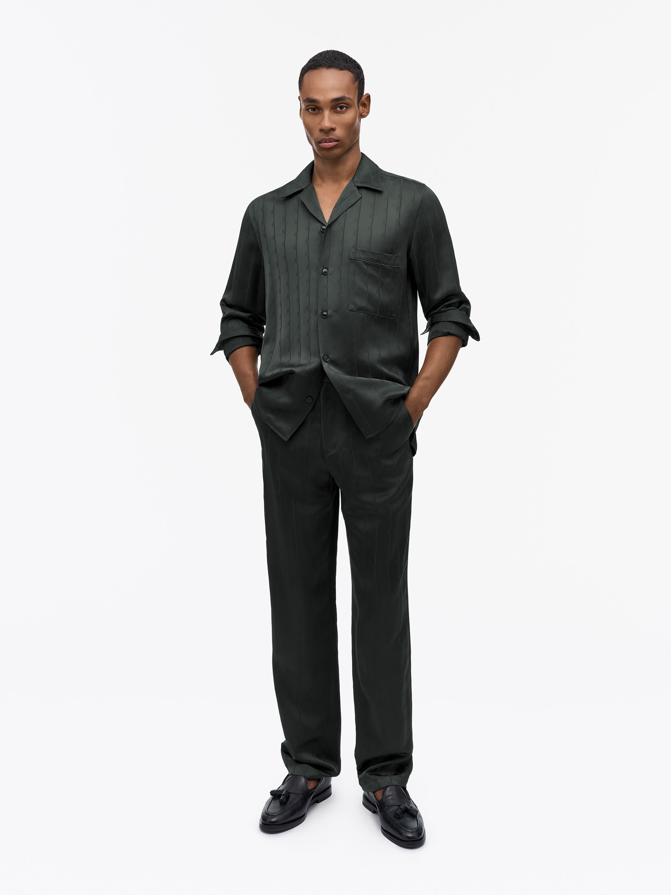 Tony Stripe Jaquard Trousers