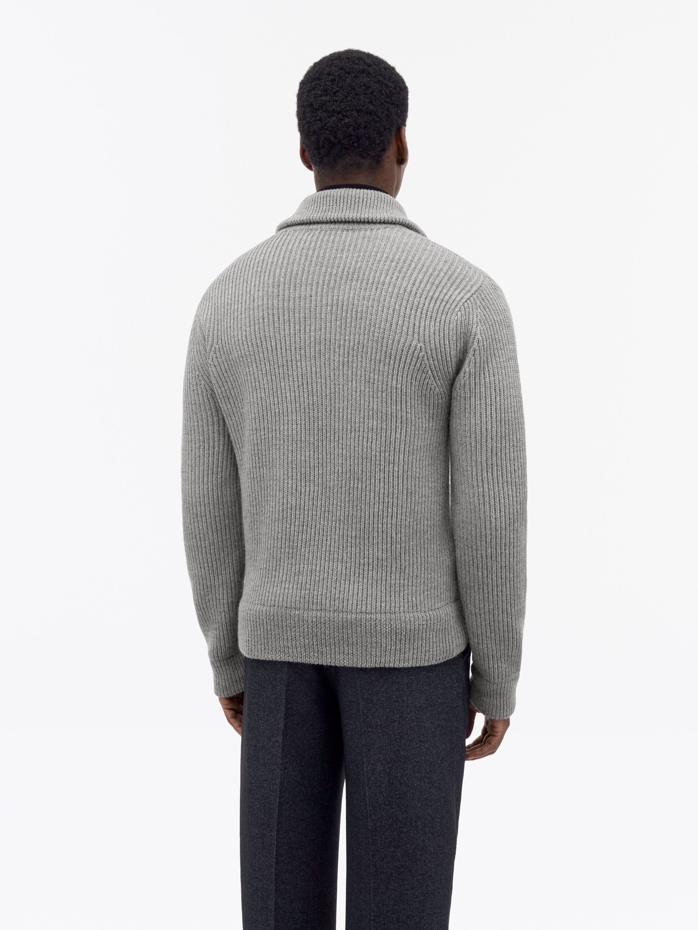 Niall Zip-Up Wool Cardigan