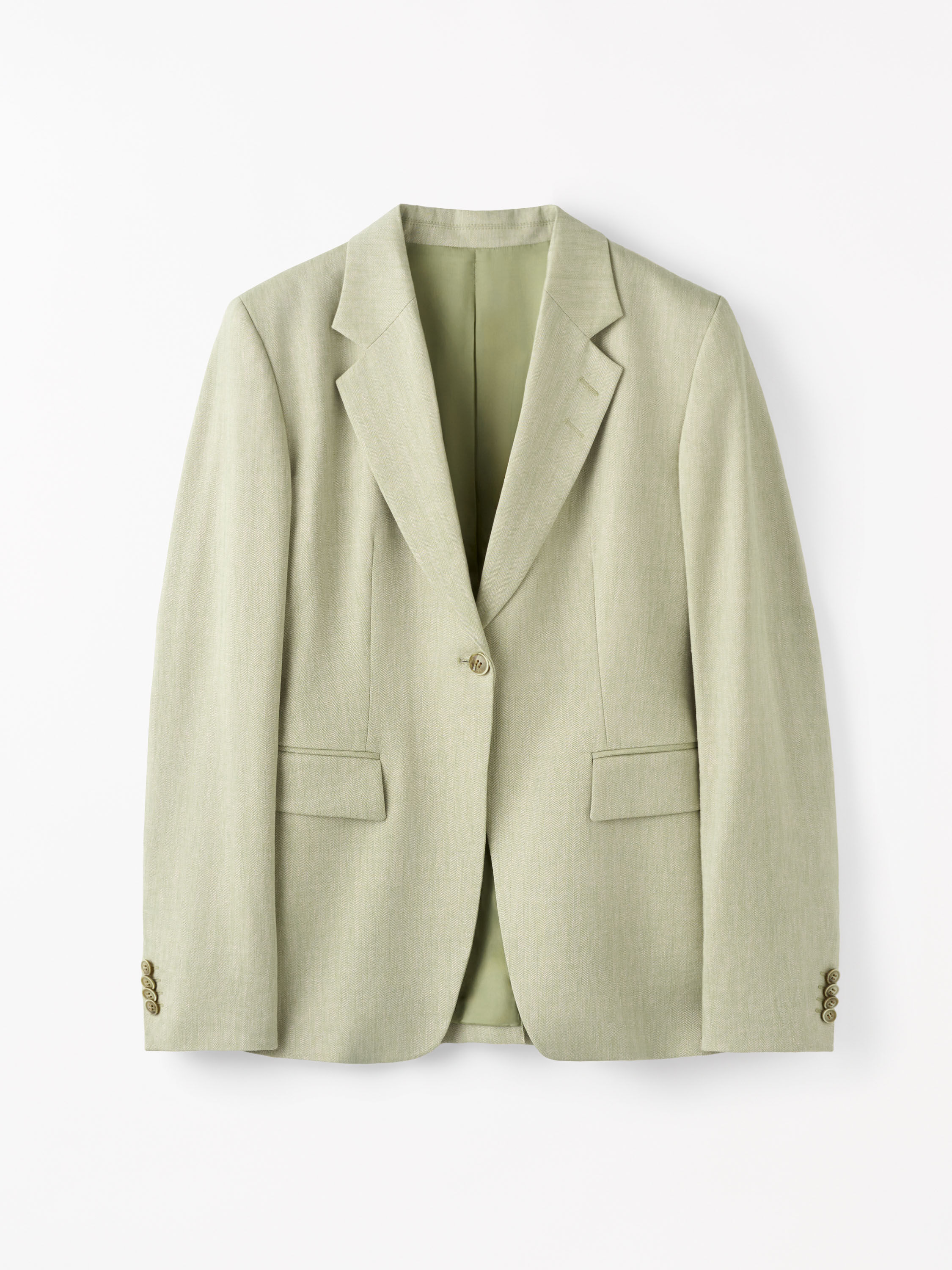 Narina Green Linen-Wool Suit