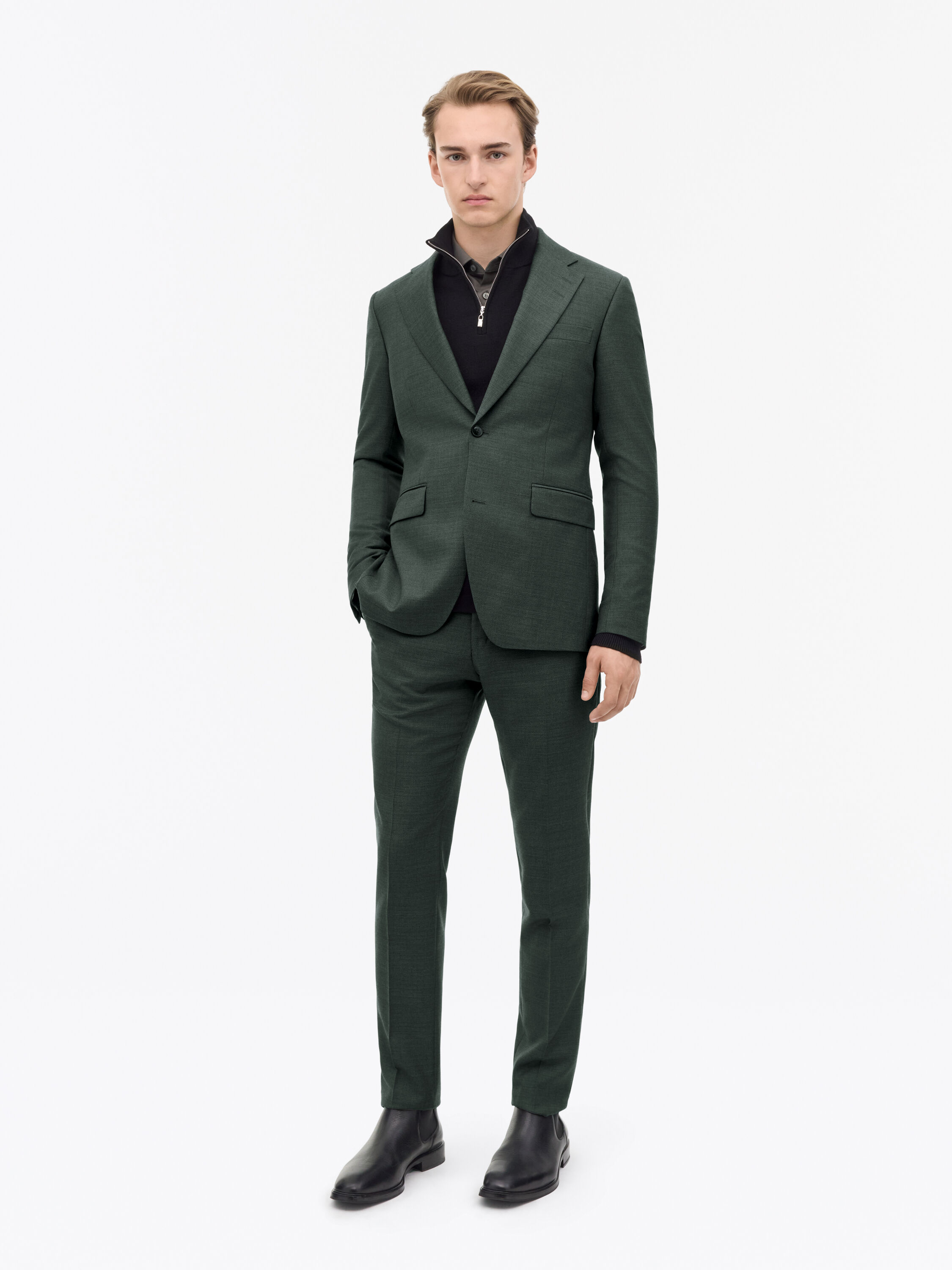 Ease Dark Green Wool Suit