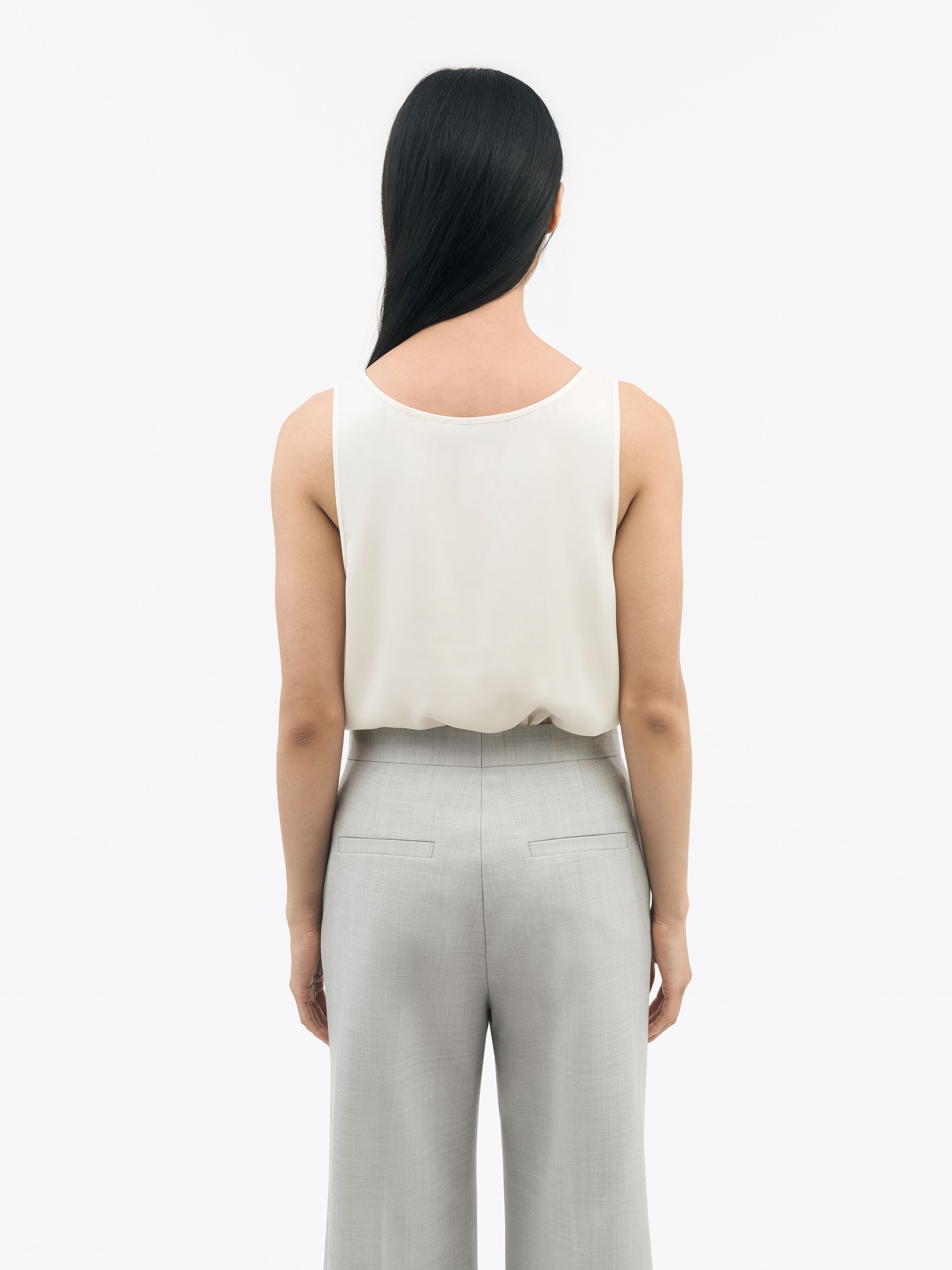 Aleos Drapey Satin Tank Top