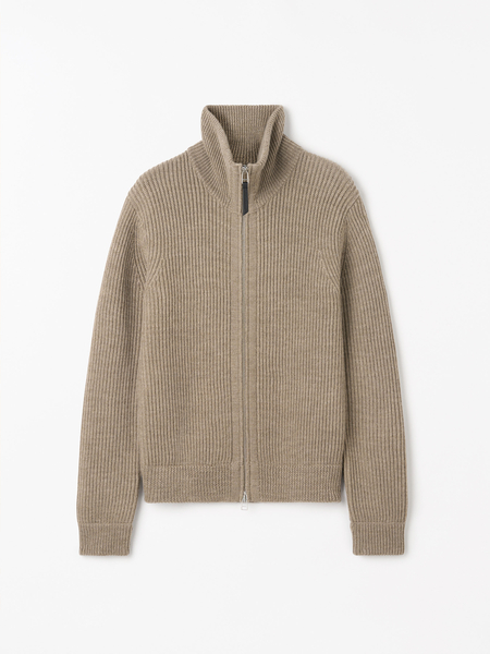 Niall Zip-Up Wool Cardigan