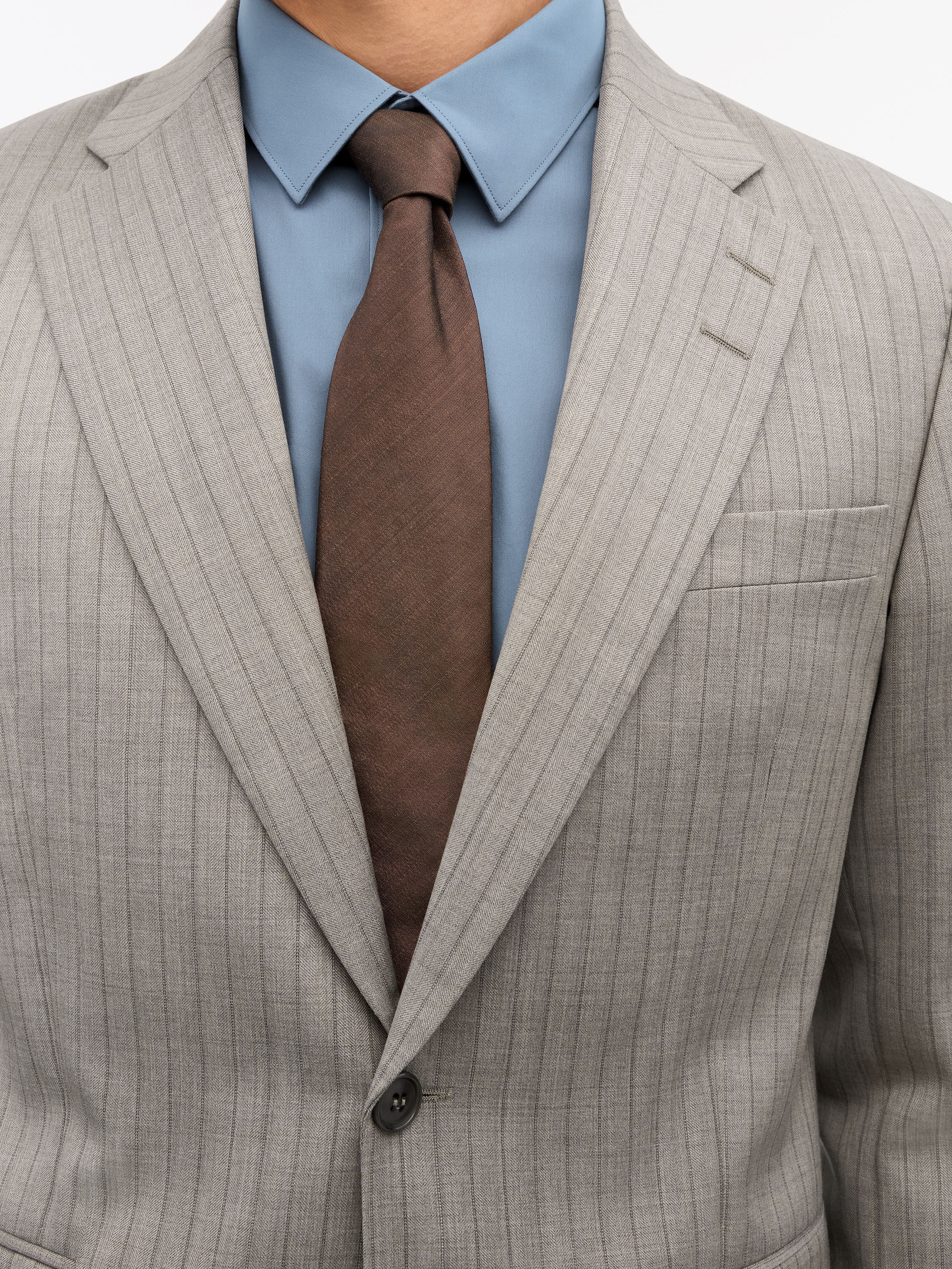 Ease Pinstriped Wool Jacket 