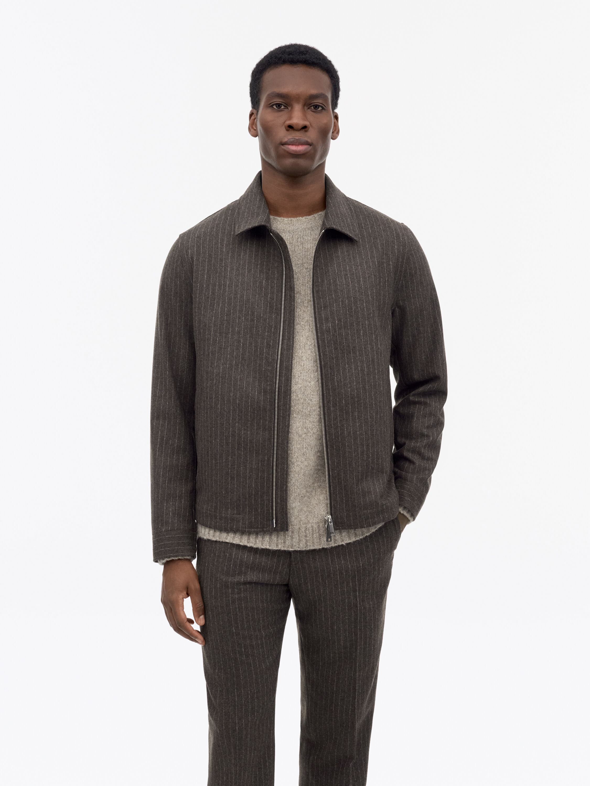 Barnaby C Pinstripe Shirt Jacket