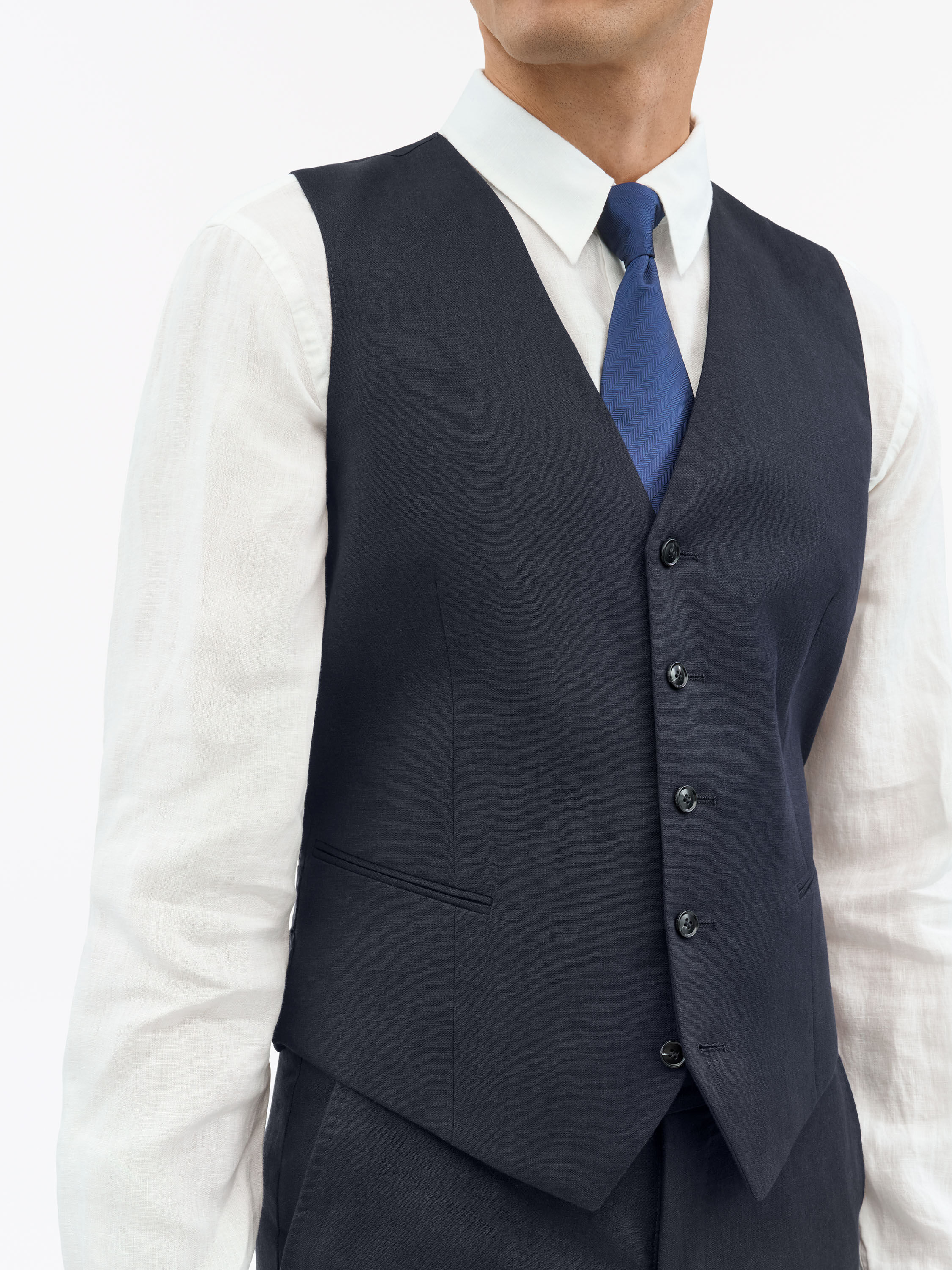 Winston Slim-Fit Linen Waistcoat