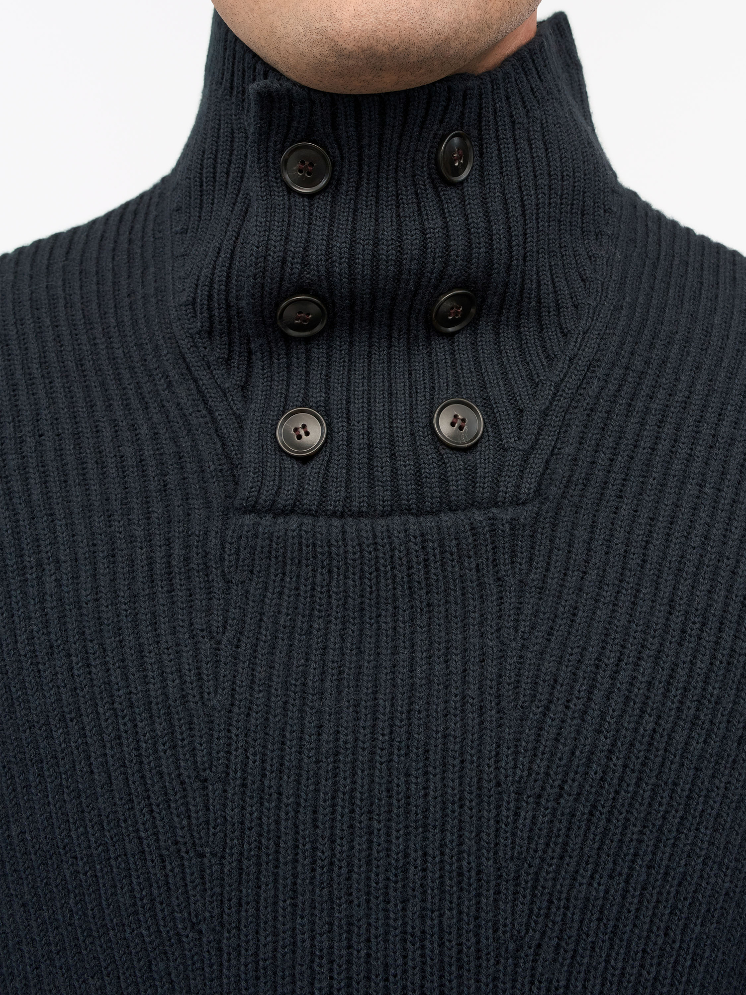 Peter Funnel Neck Wool Pullover