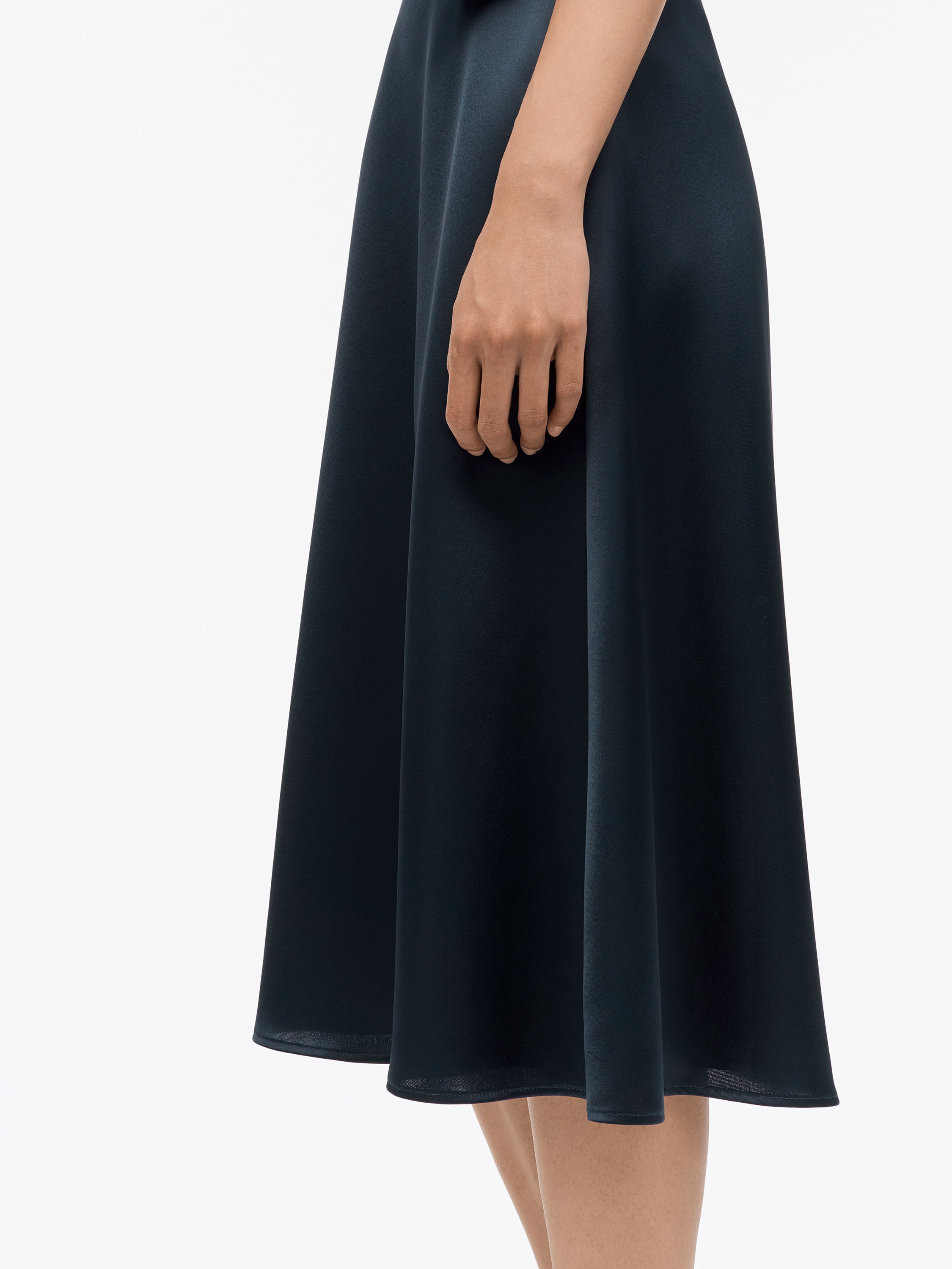 Amy Flared Satin Skirt