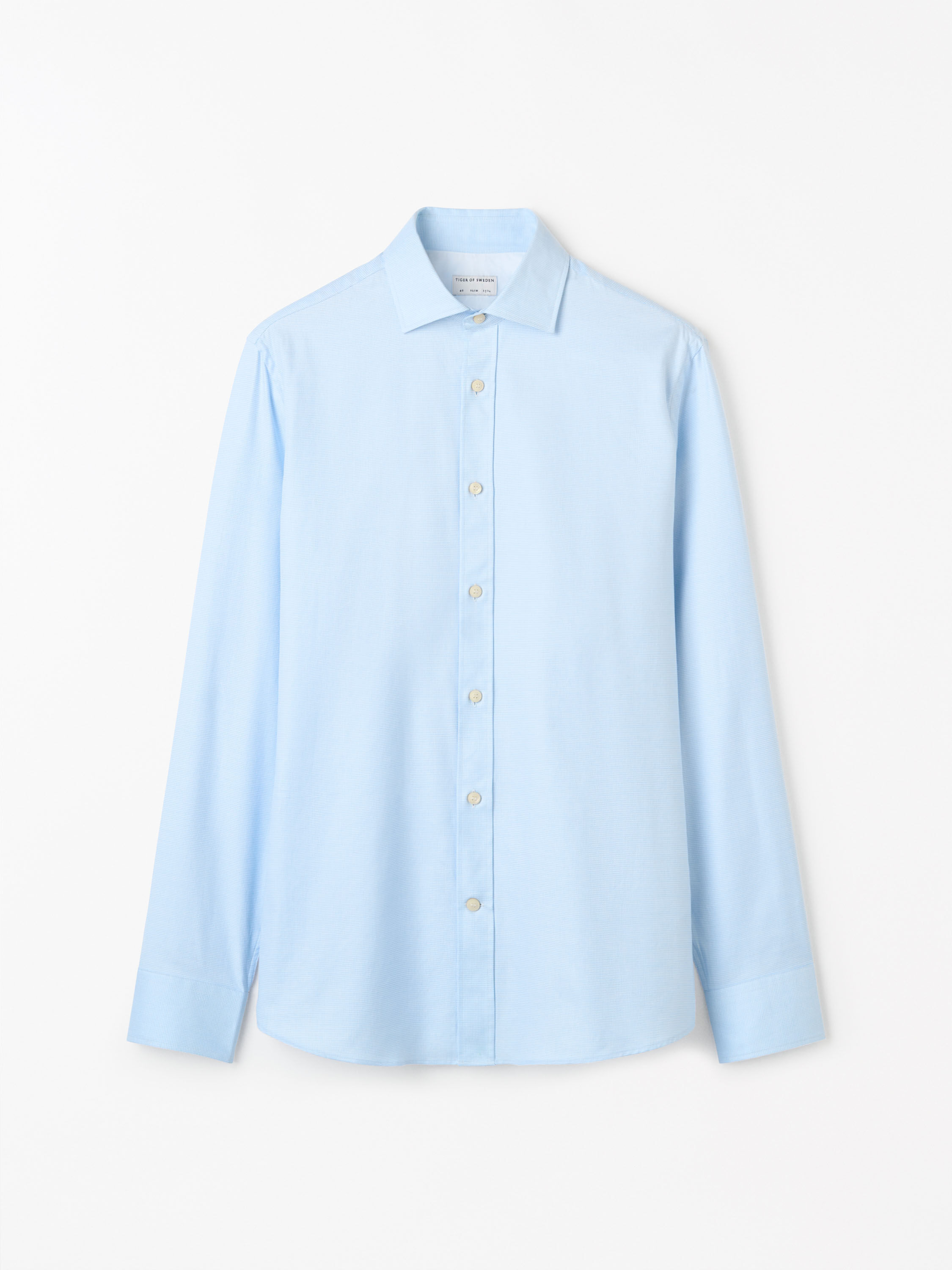 Adley C Chemise slim en coton &agrave; col coup&eacute;