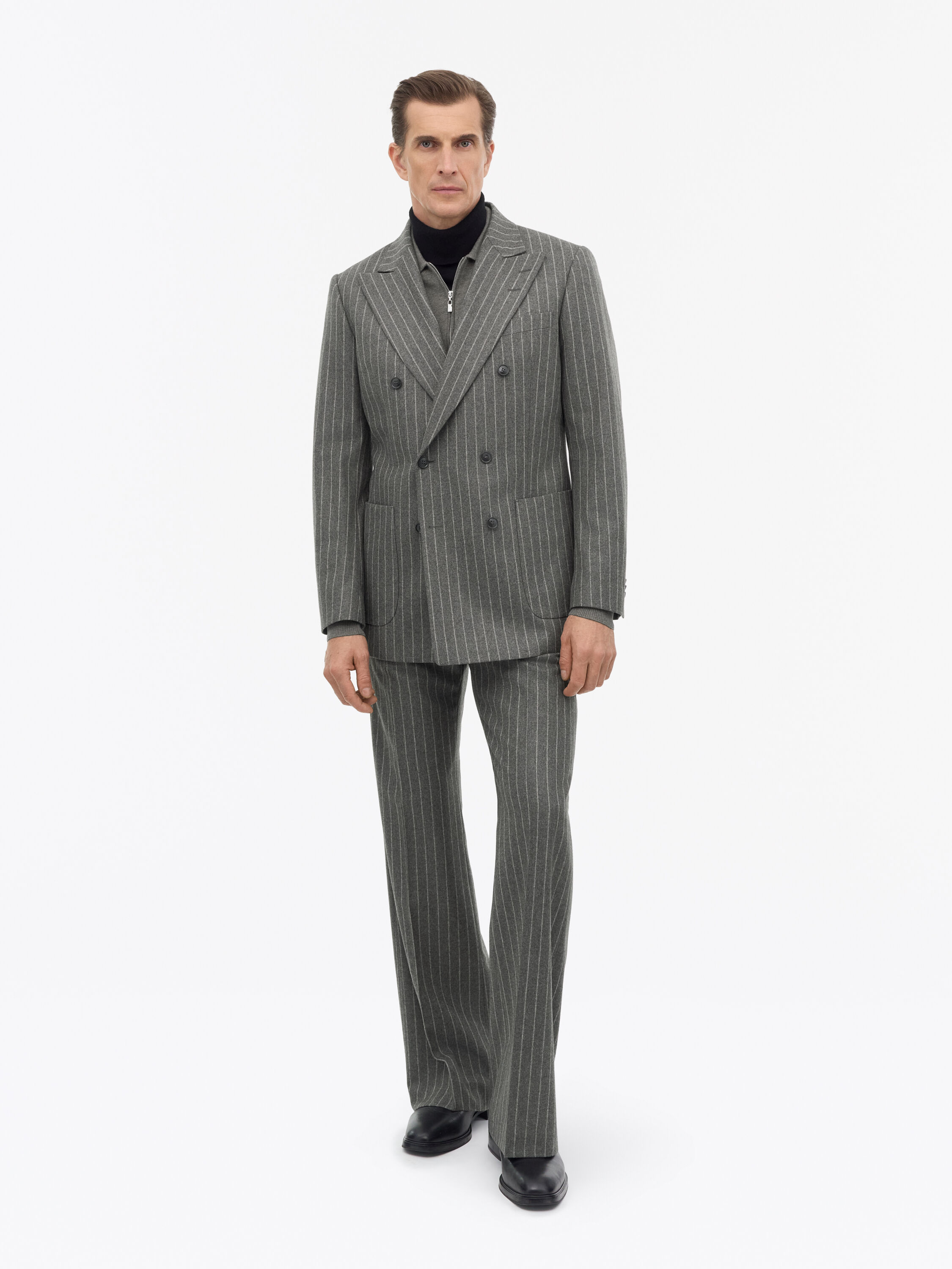 Joachim Grey Striped Wool Suit