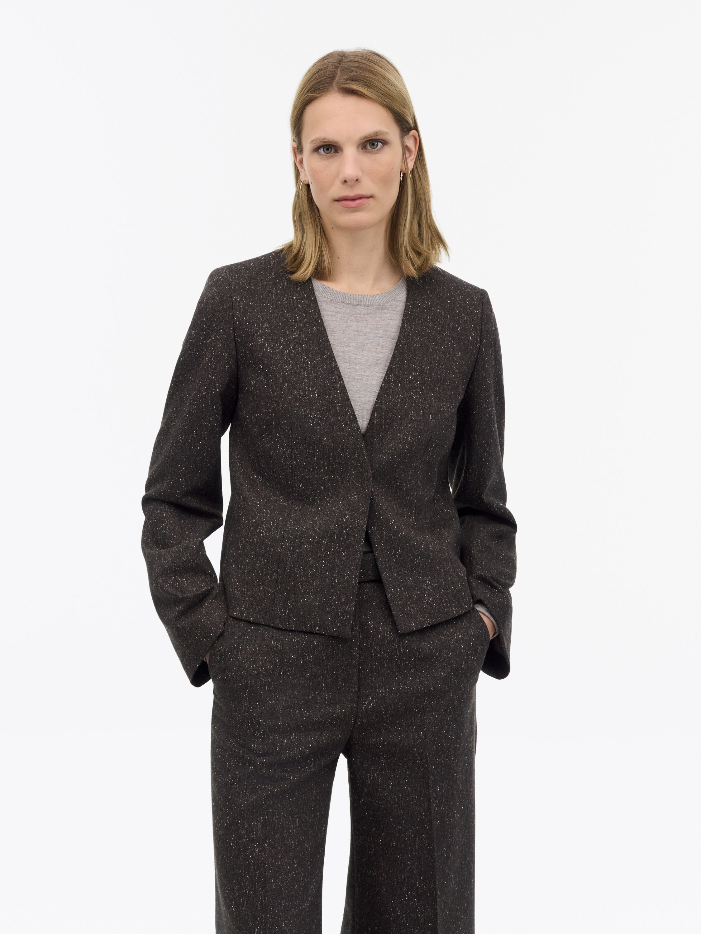 Eleanor Flecked Wool Suit