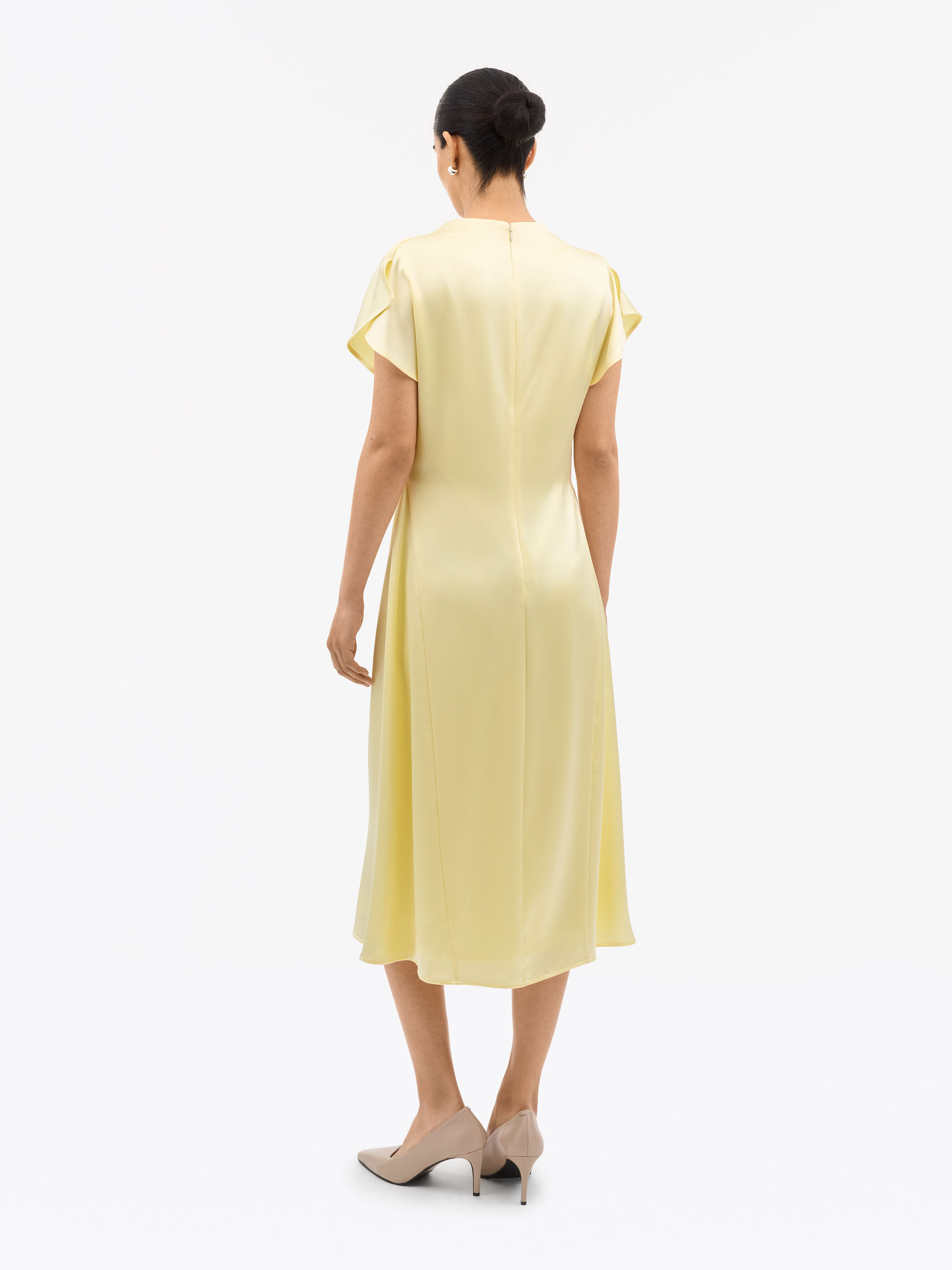 Leilani Drapiertes Satinkleid