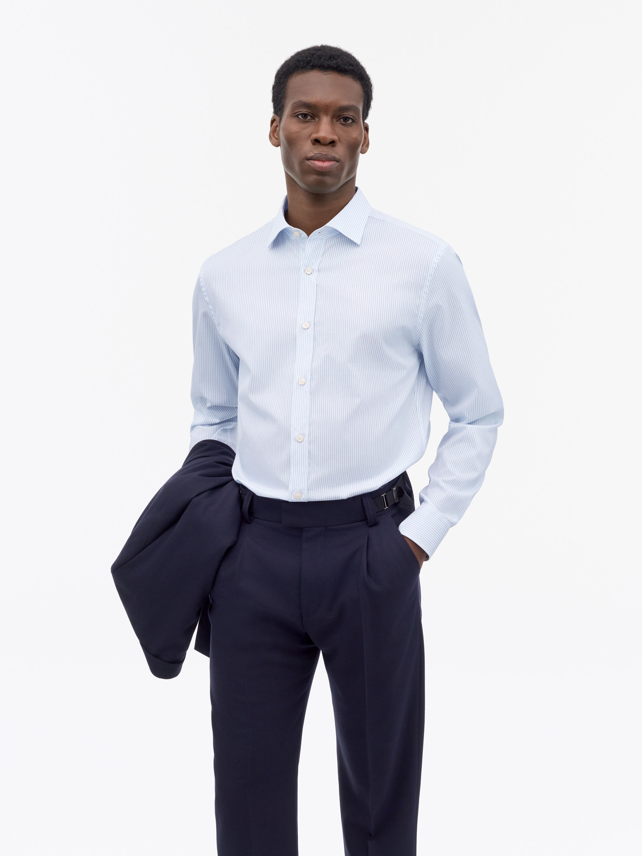 Adley C Cotton Stripe Shirt