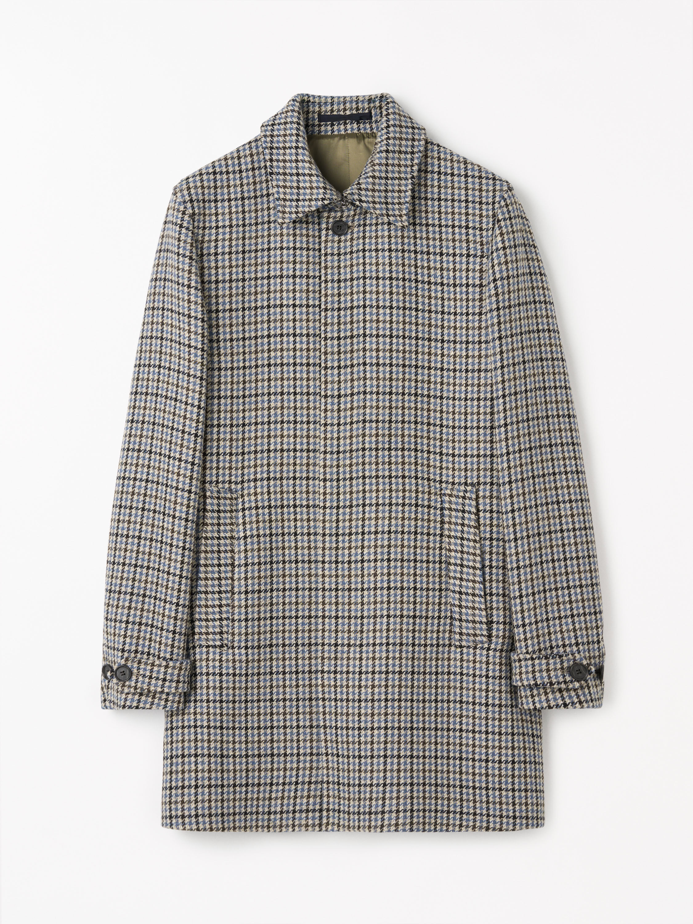 Cane Houndstooth Wool Coat