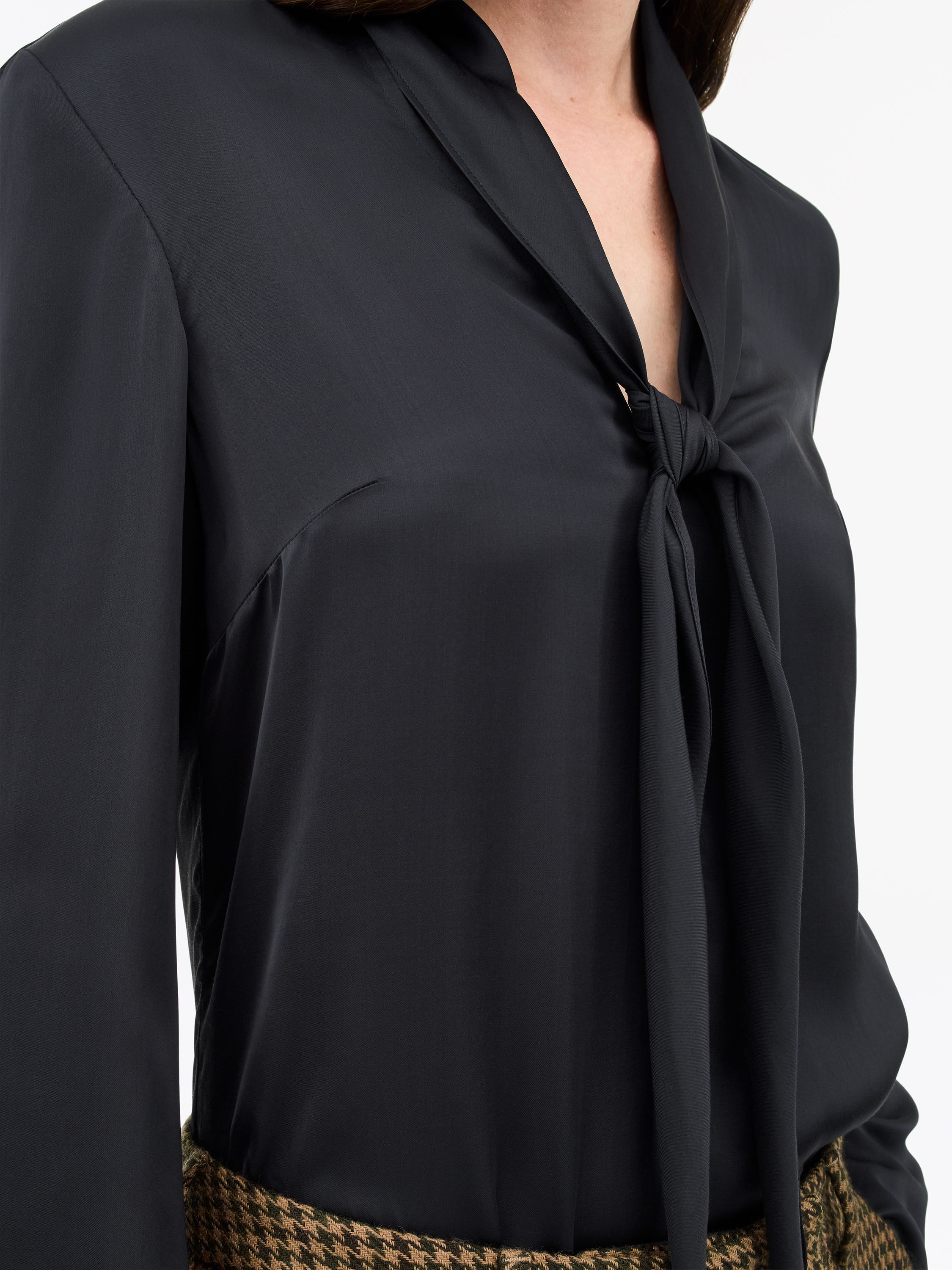 Soren Draped Slim-Fit Blouse