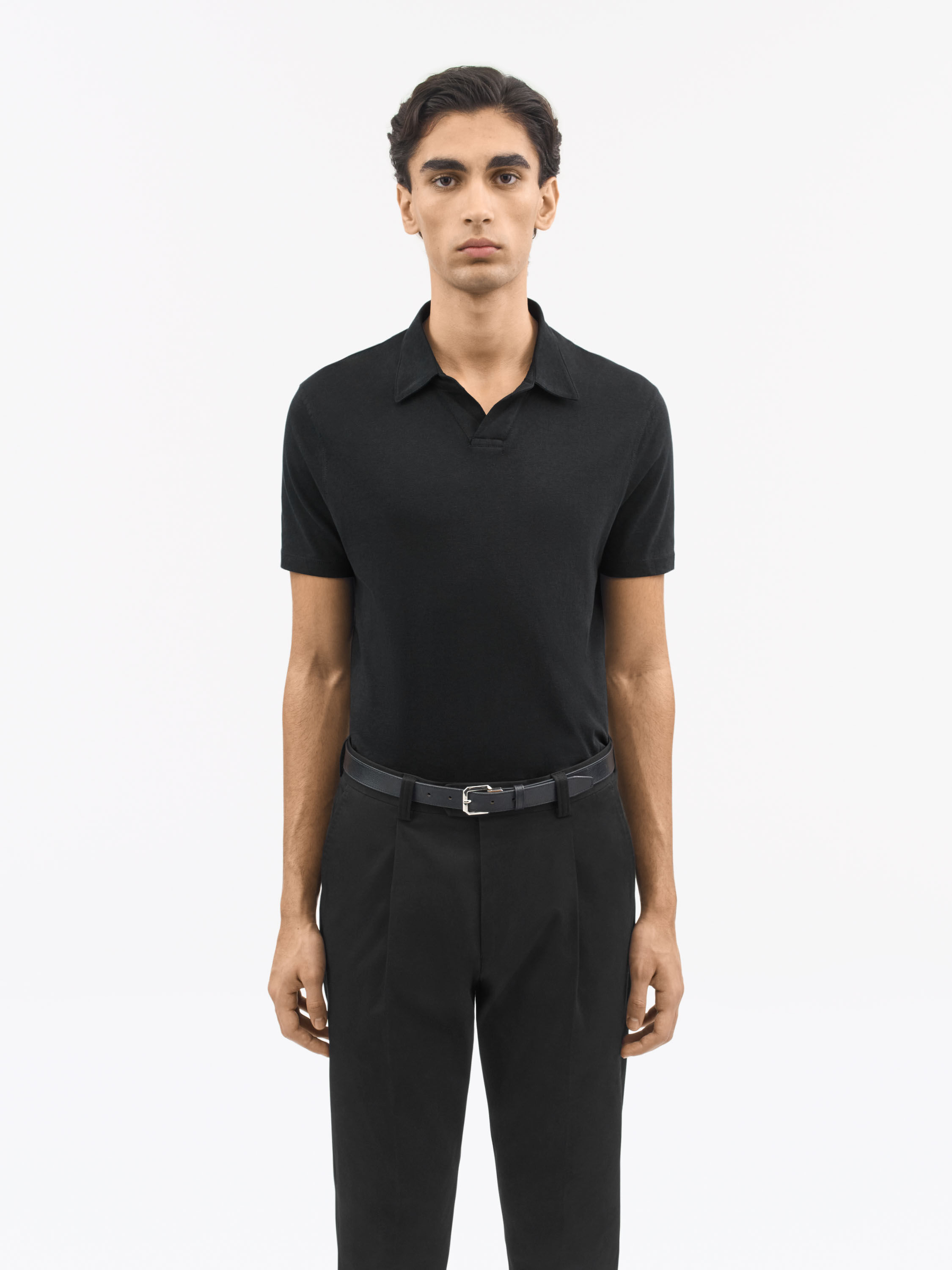 Ray Open-Neck Polo Shirt