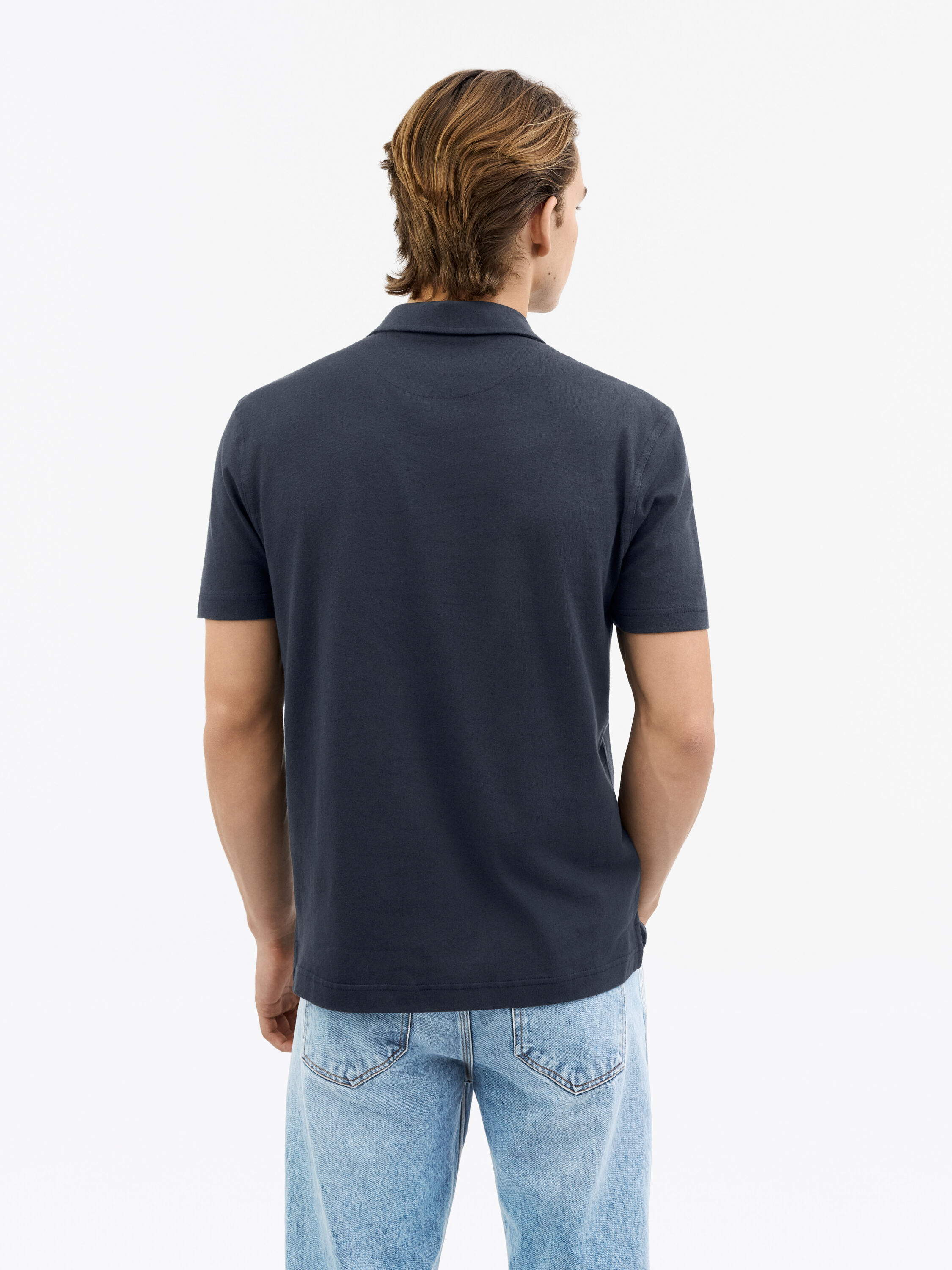 Ray Open-Neck Polo Shirt