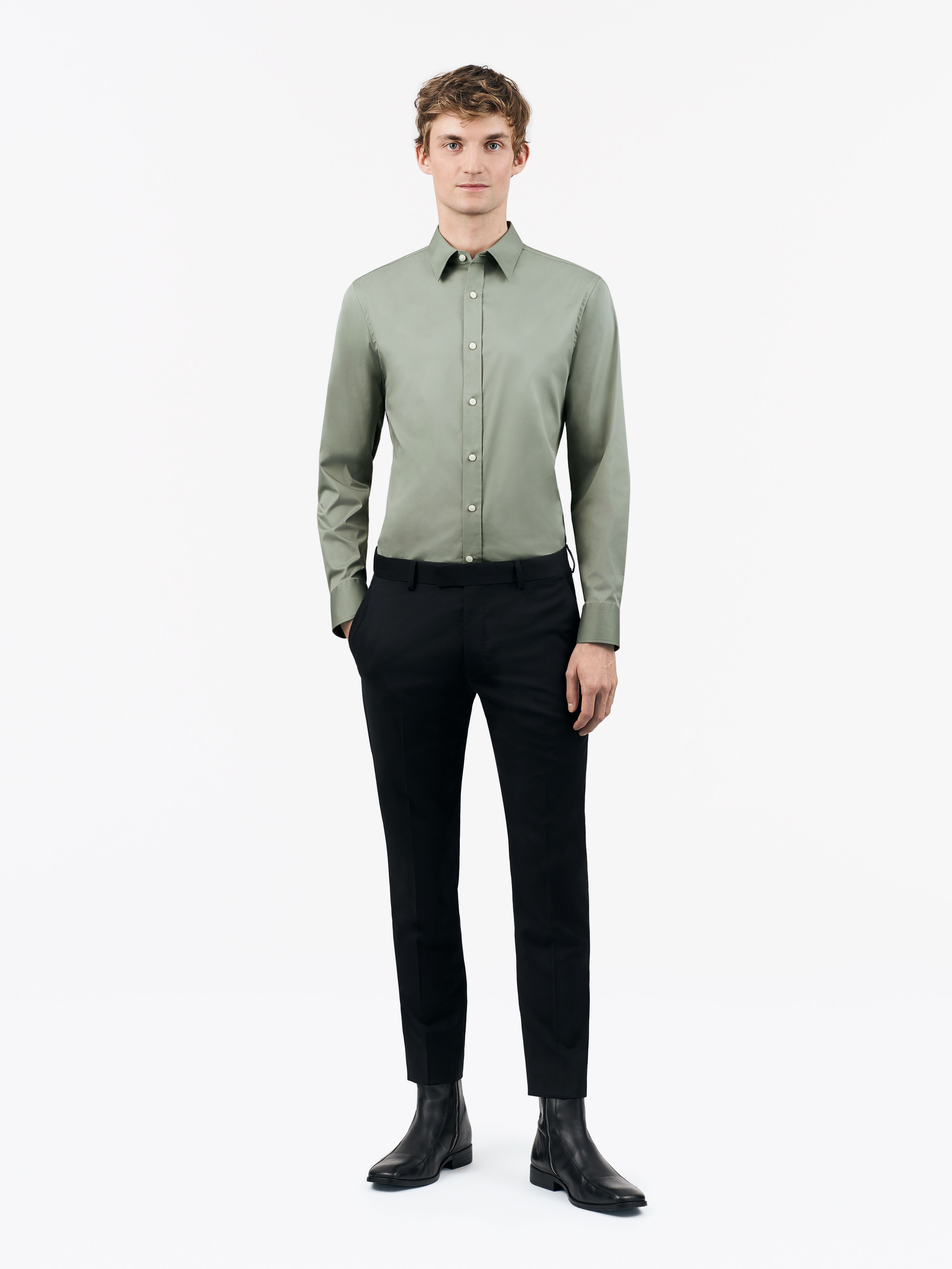 Adley pointed stand-up collar Shirt