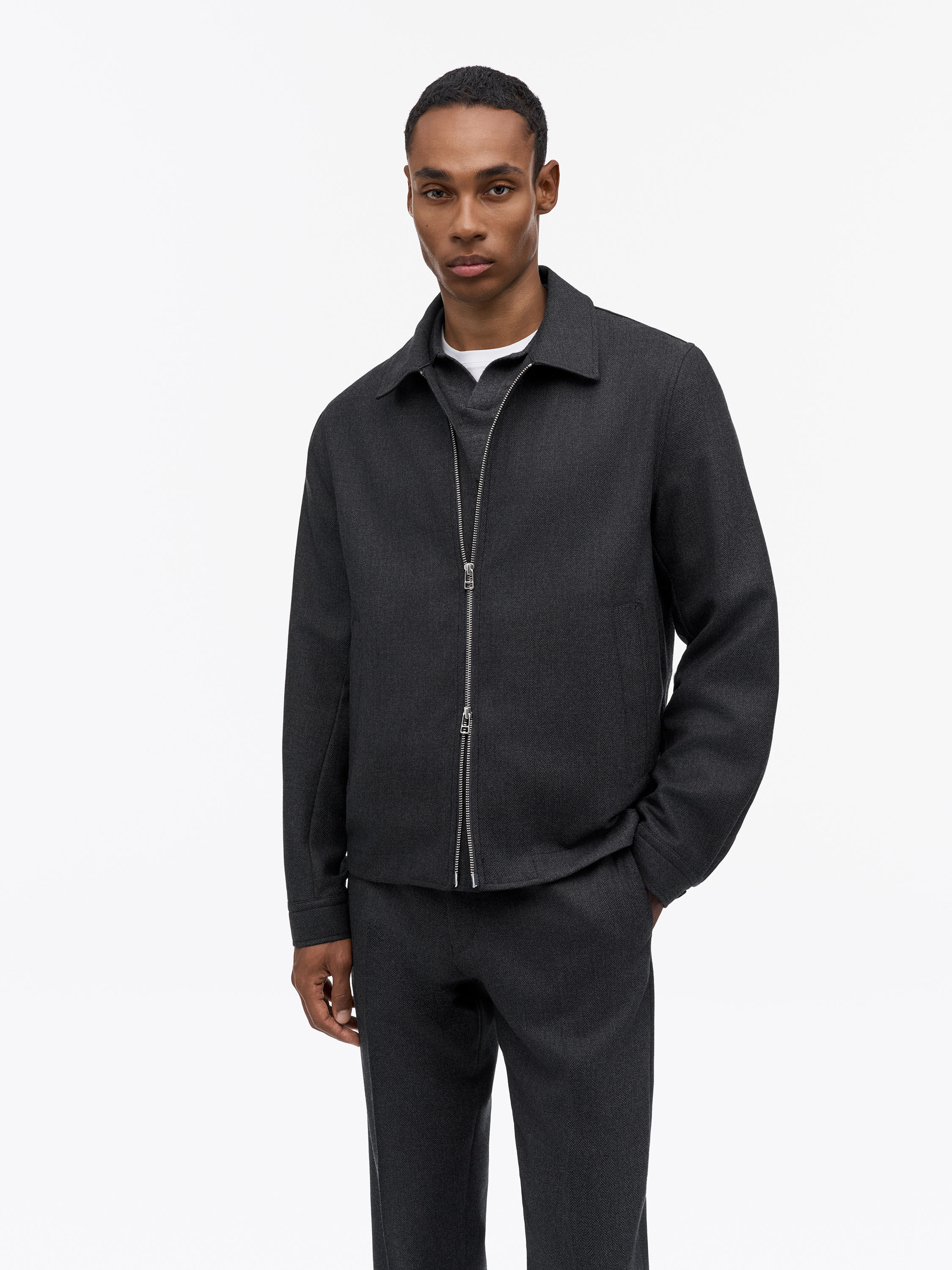 Barnaby Herringbone Shirt Jacket