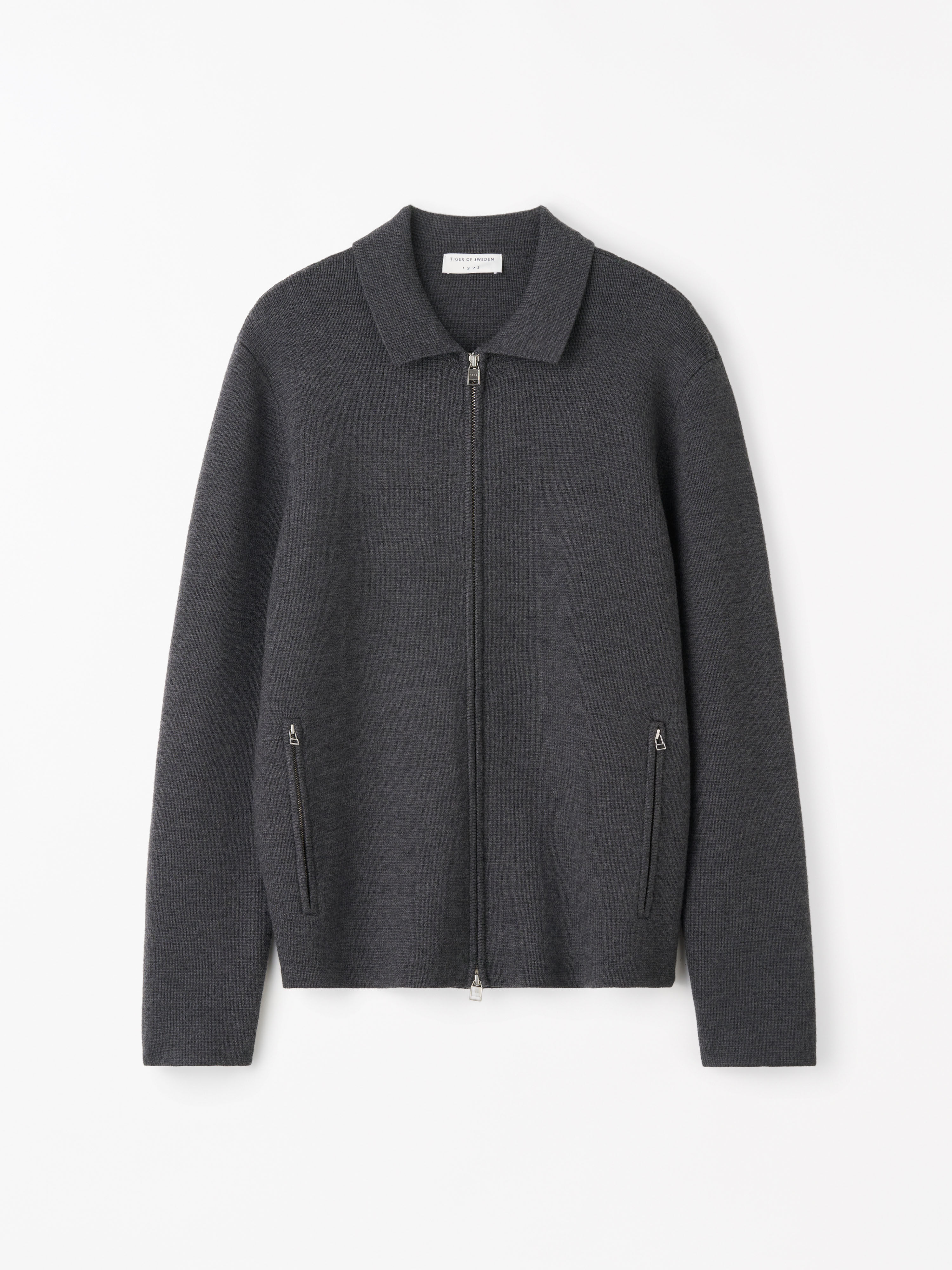 Benedict Zip Wool Cardigan