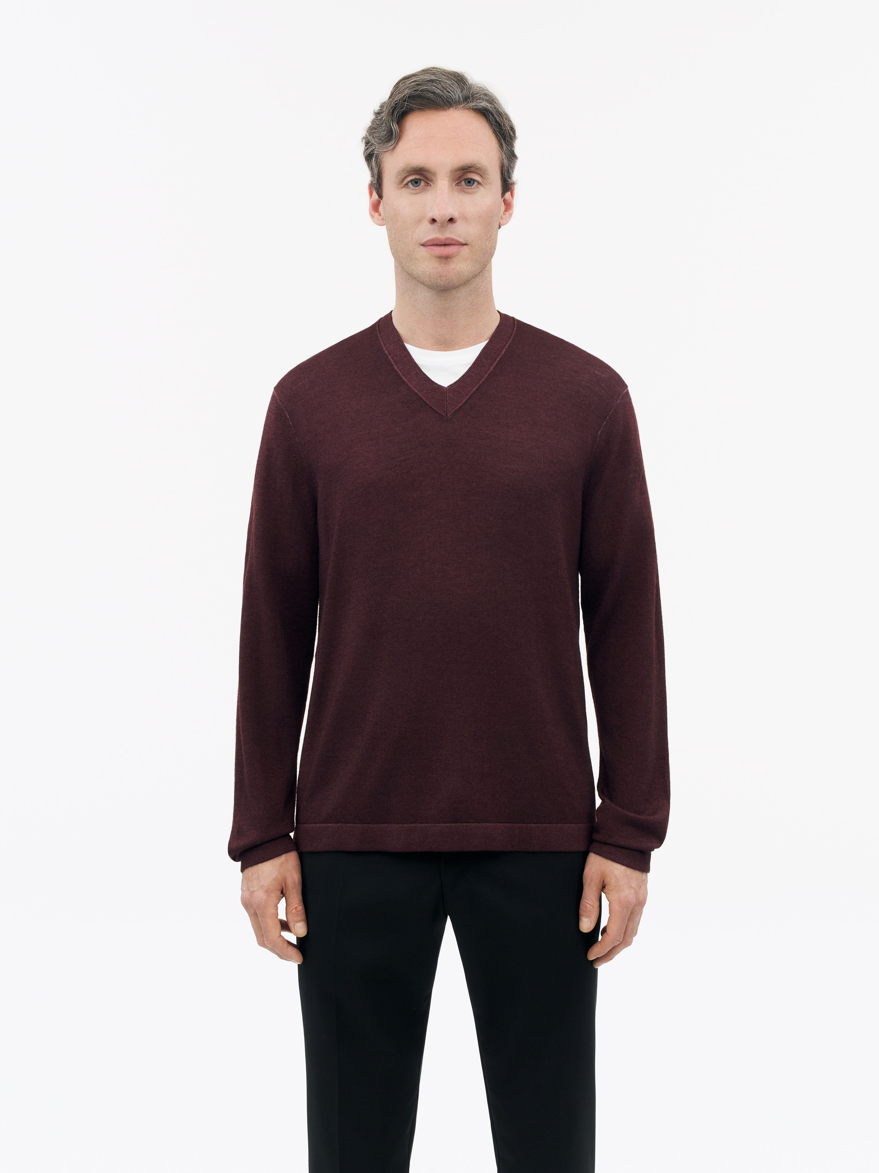 Finn V-Neck Merino Wool Sweater