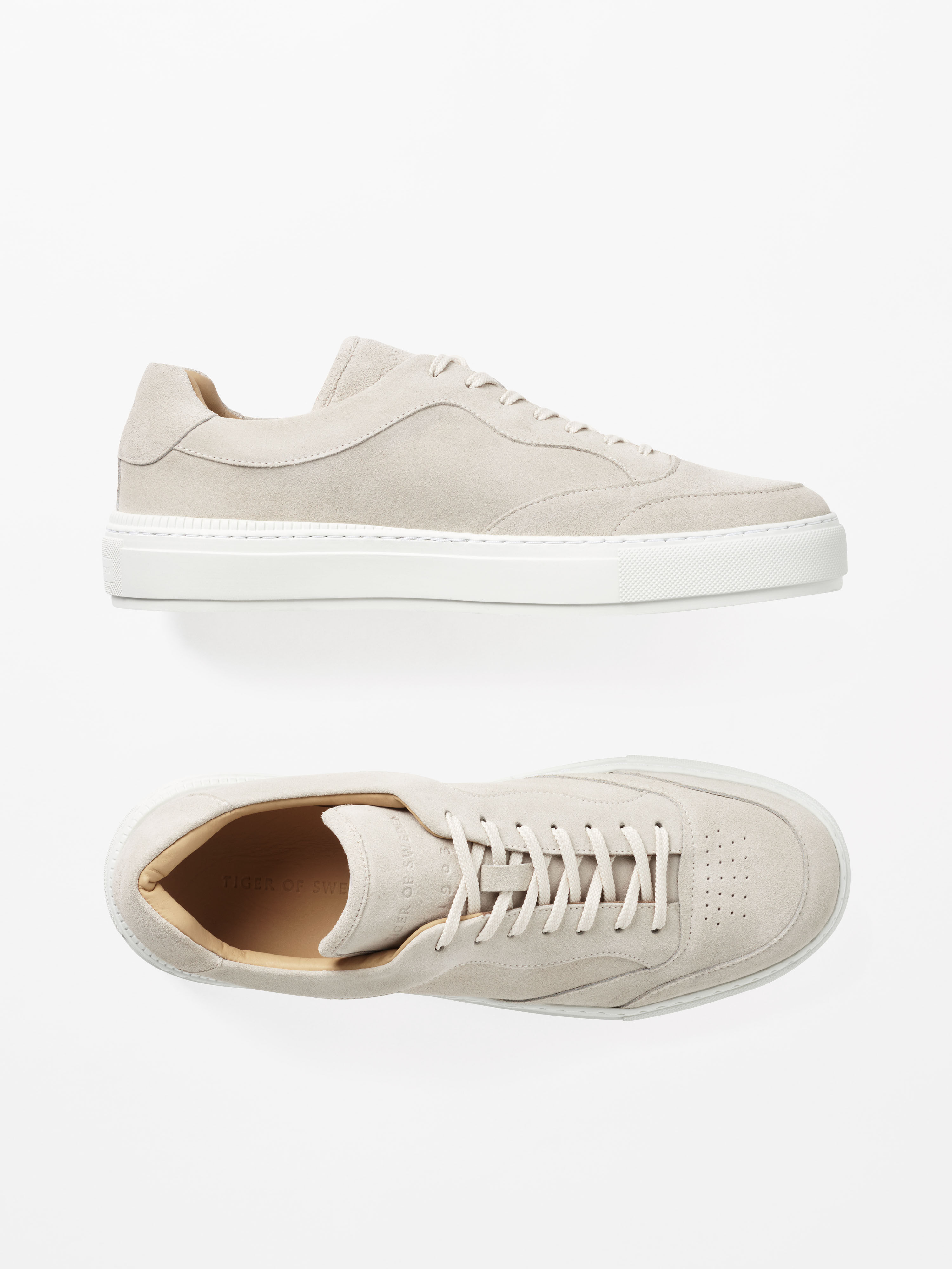 Skater-style light ivory Nomme Sneakers | Tiger Of Sweden